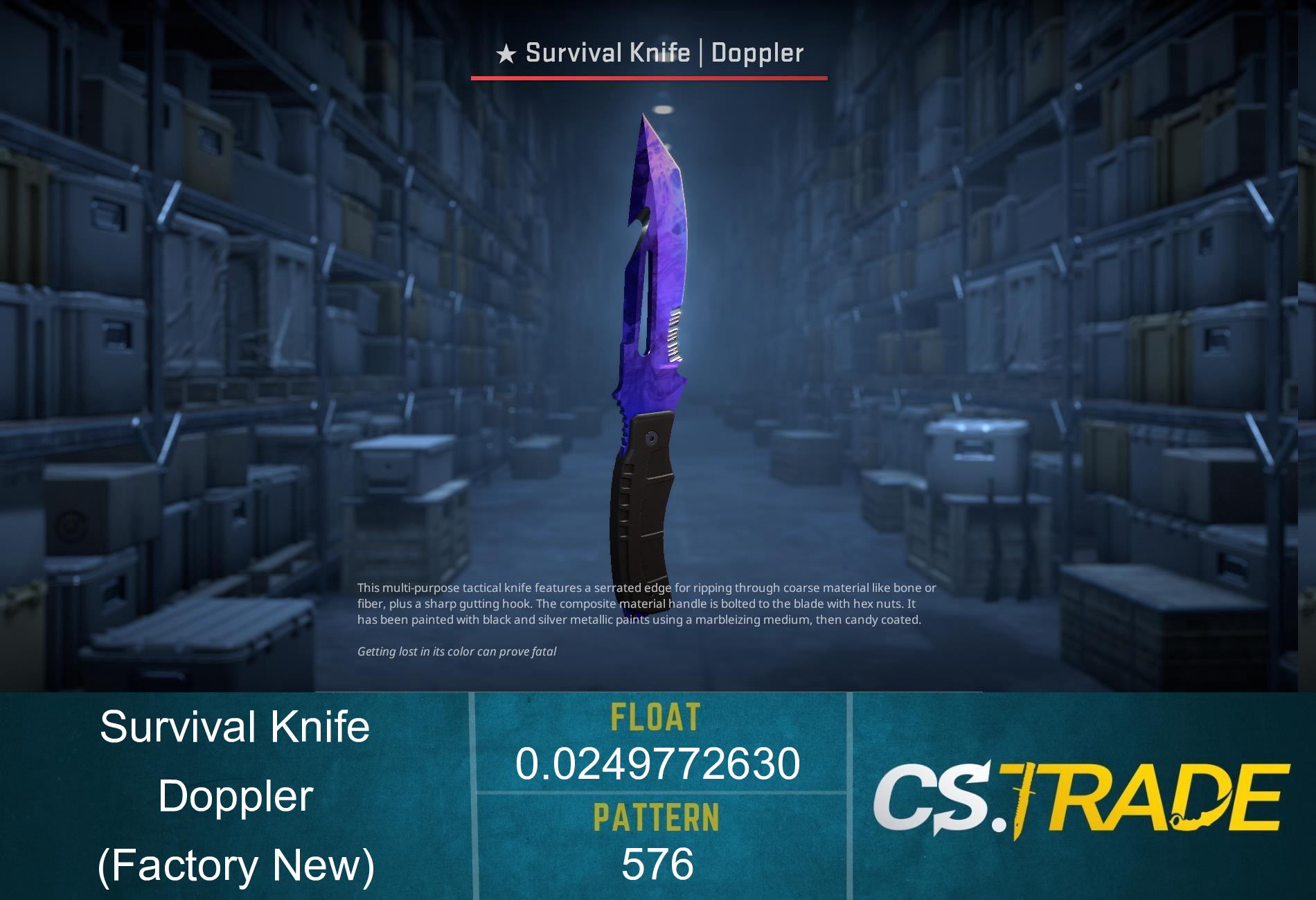 ★ Survival Knife | Doppler Sapphire (Factory New) Screenshot
