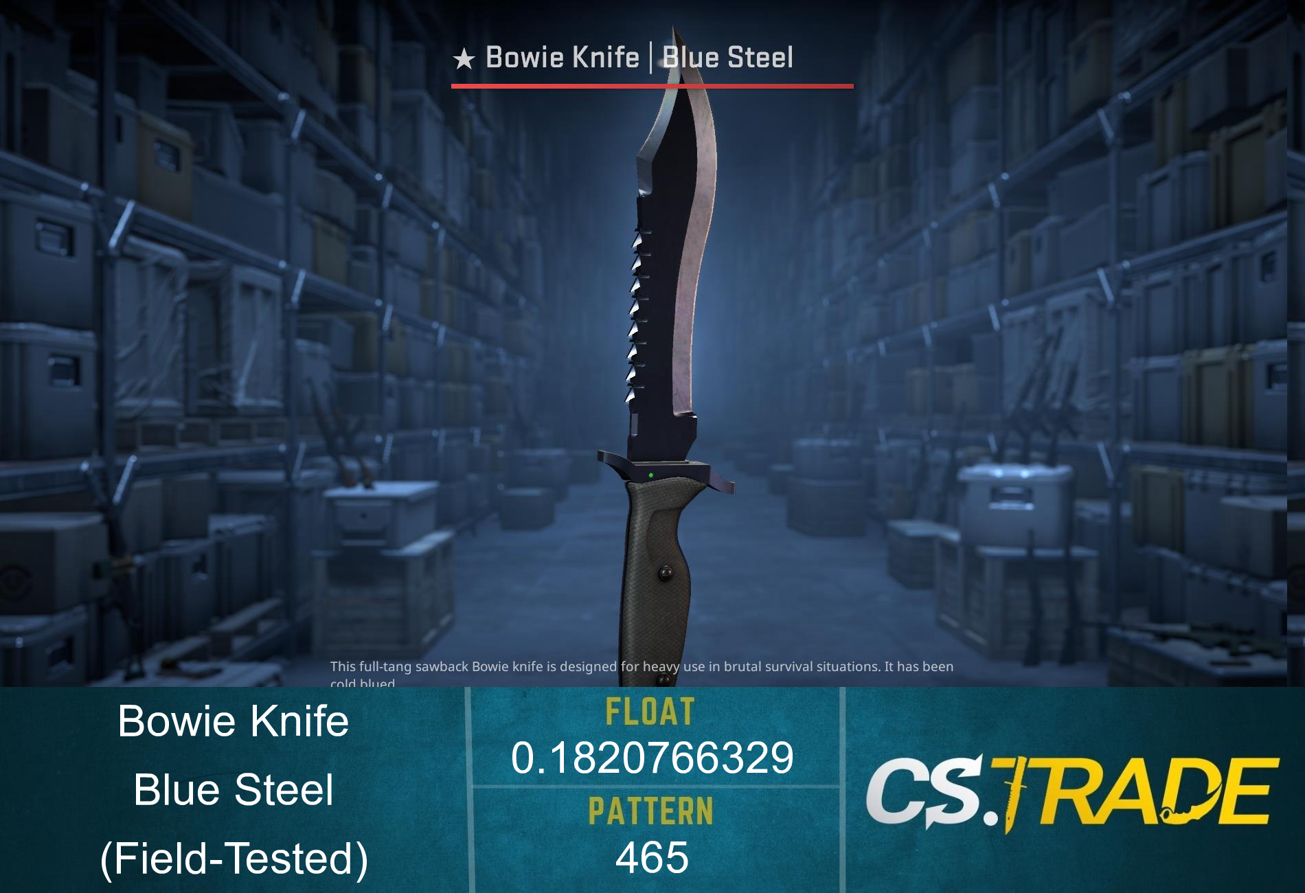 ★ Bowie Knife | Blue Steel (Field-Tested) Screenshot