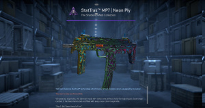 StatTrak™ MP7 | Neon Ply (Well-Worn) Screenshot