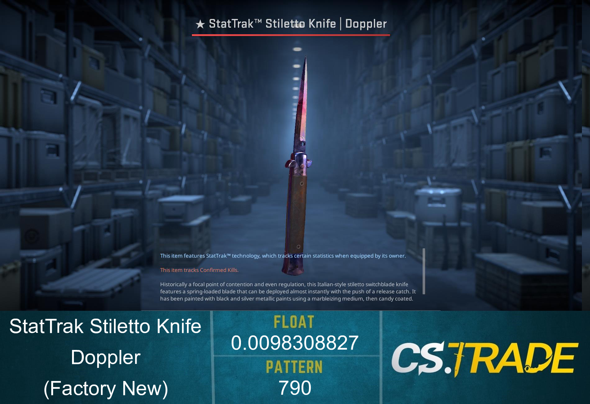 ★ Stiletto Knife | Doppler Phase 1 (Factory New) Screenshot