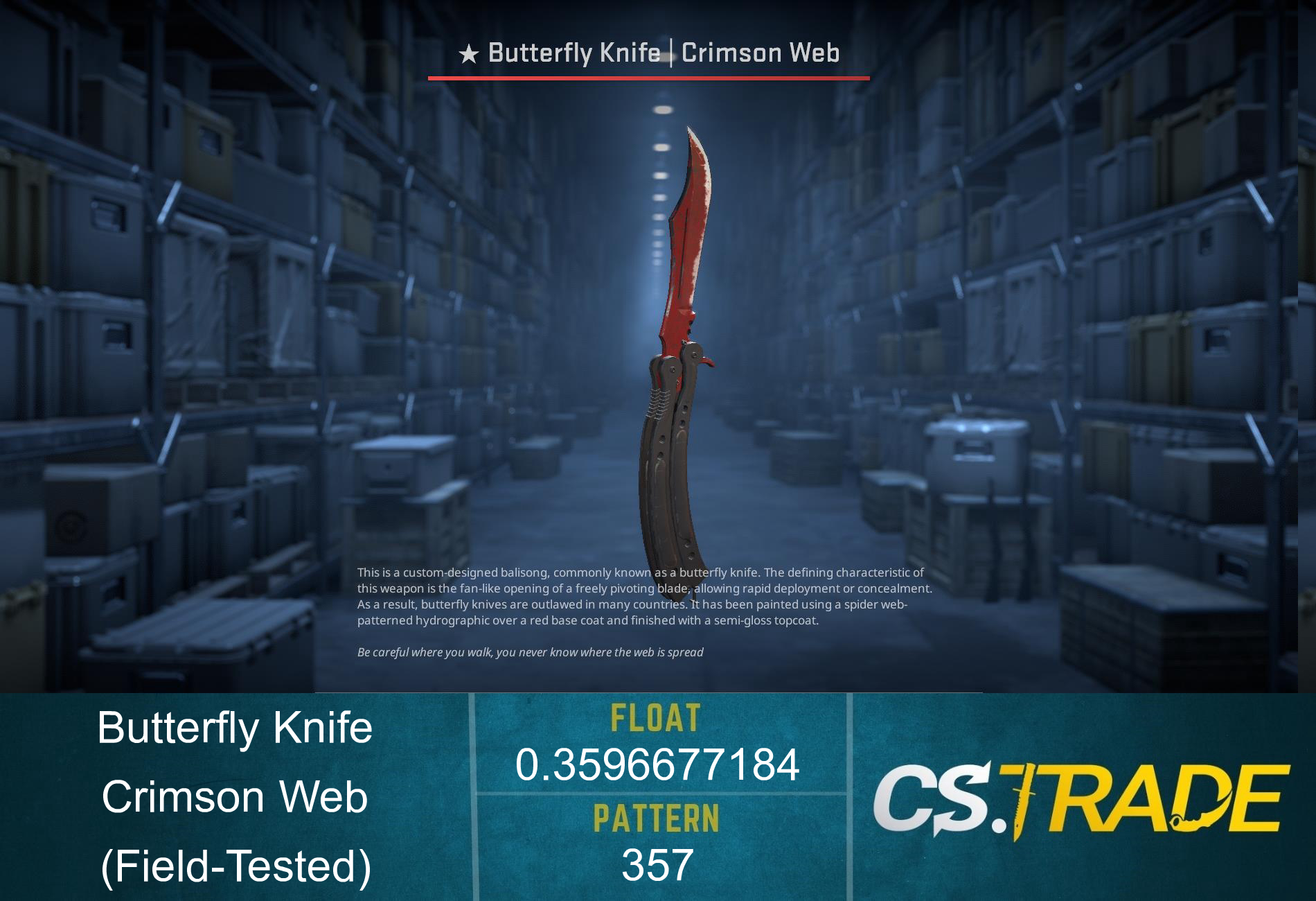 ★ Butterfly Knife | Crimson Web (Factory New) Screenshot