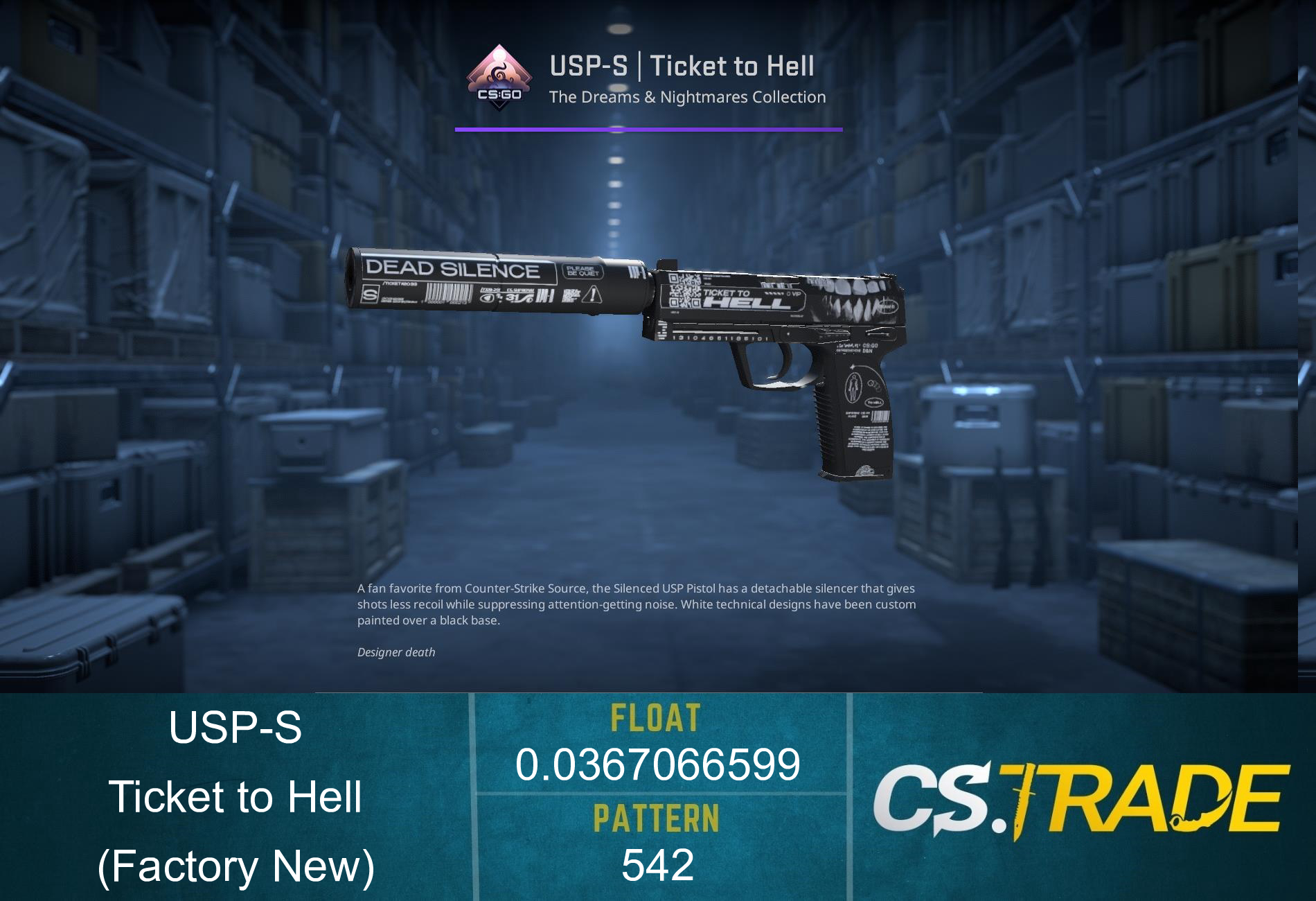 USP-S | Ticket to Hell (Factory New) Screenshot