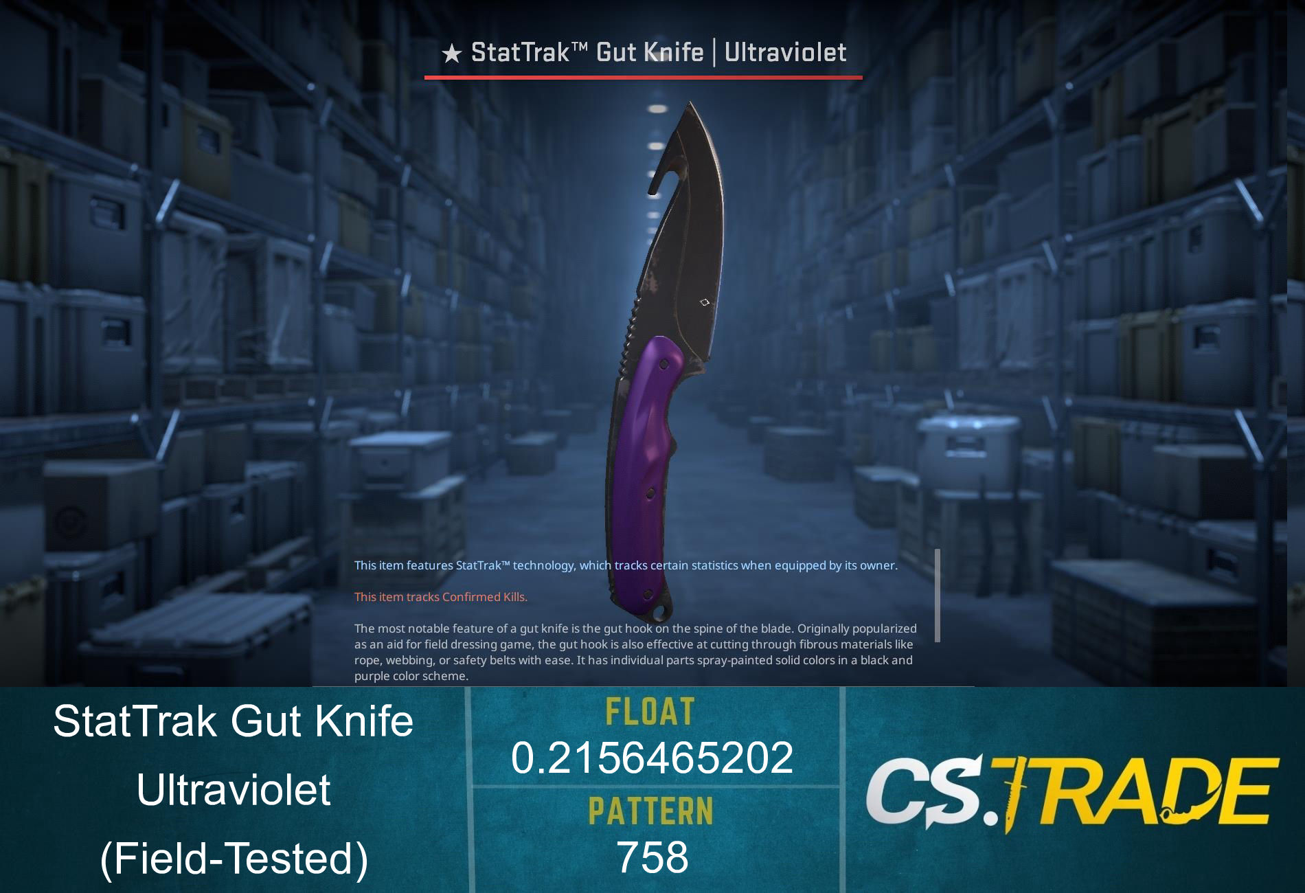 ★ Gut Knife | Ultraviolet (Factory New) Screenshot