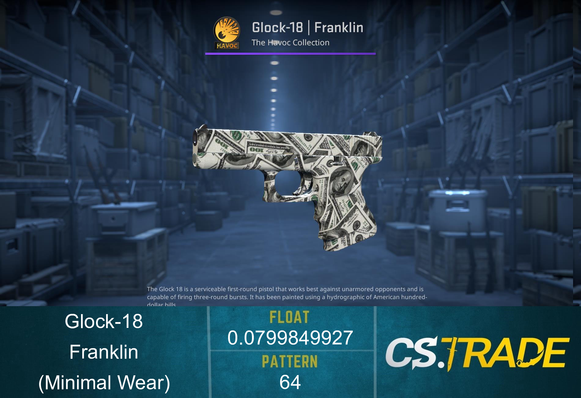 Glock-18 | Franklin (Minimal Wear) Screenshot