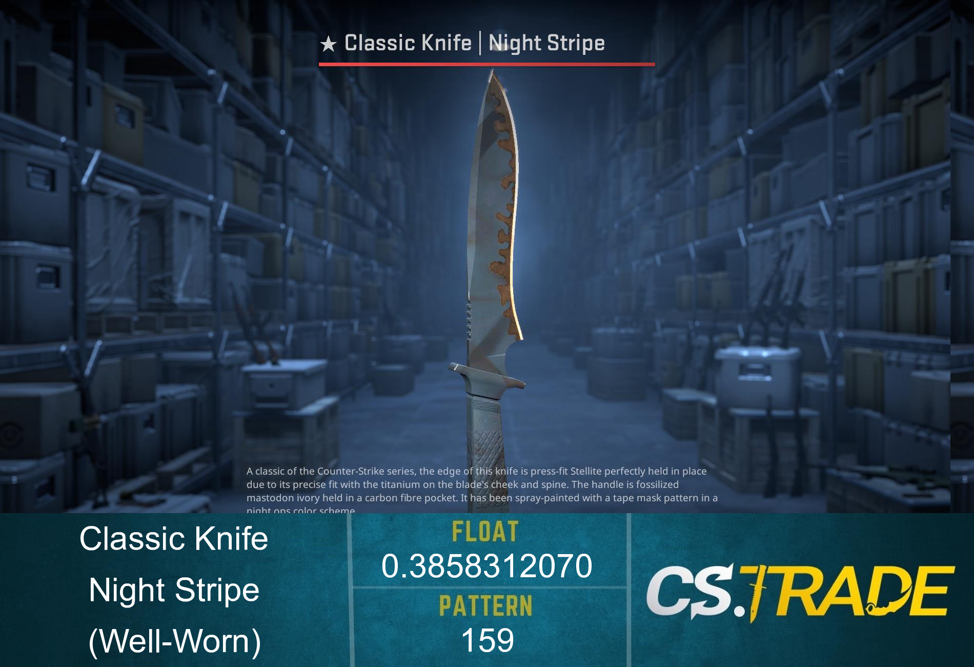 ★ Classic Knife | Night Stripe (Well-Worn) Screenshot