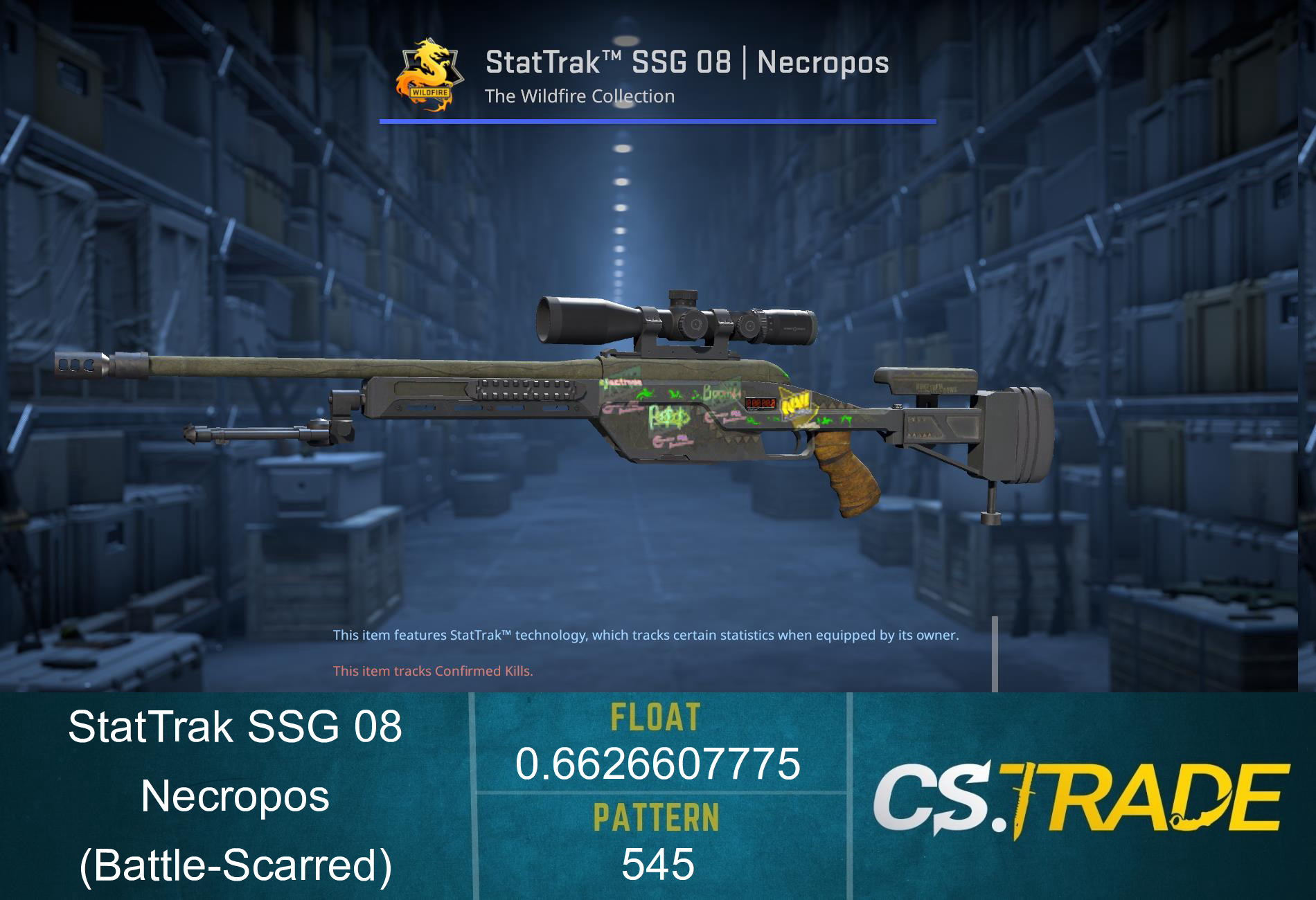 StatTrak™ SSG 08 | Necropos (Battle-Scarred) Screenshot