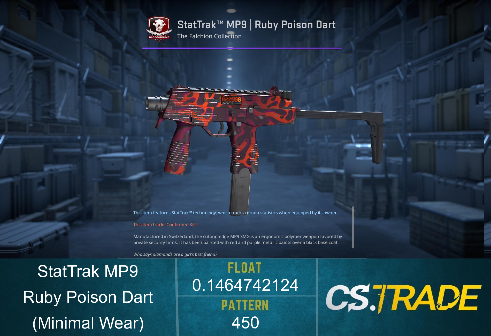 MP9 | Ruby Poison Dart (Minimal Wear) Screenshot