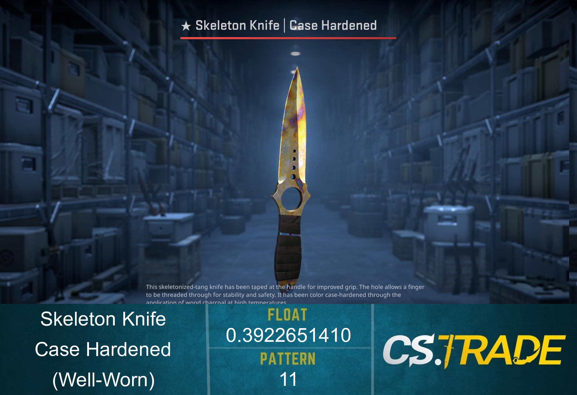 ★ Skeleton Knife | Case Hardened (Well-Worn) Screenshot