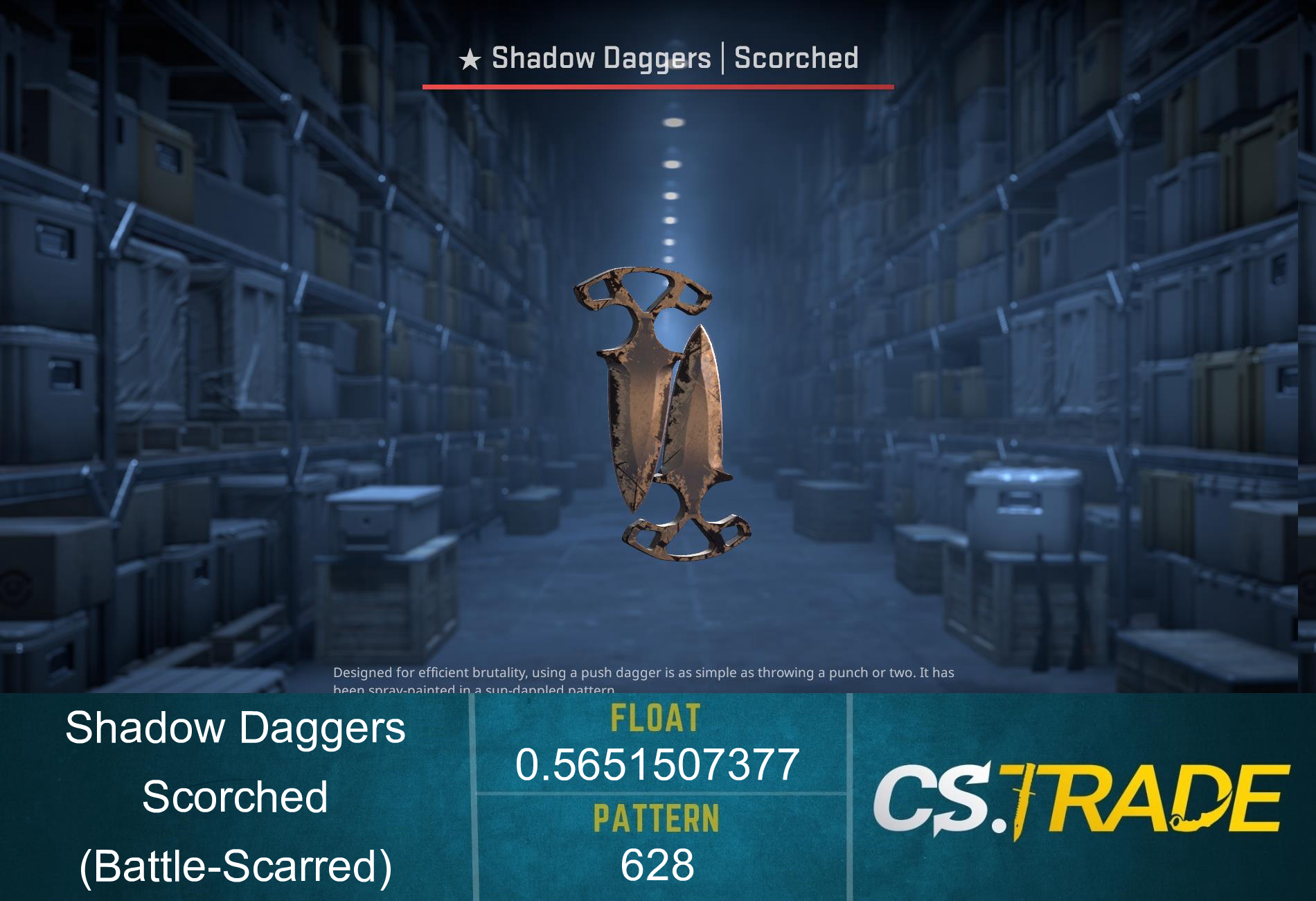 ★ Shadow Daggers | Scorched (Battle-Scarred) Screenshot