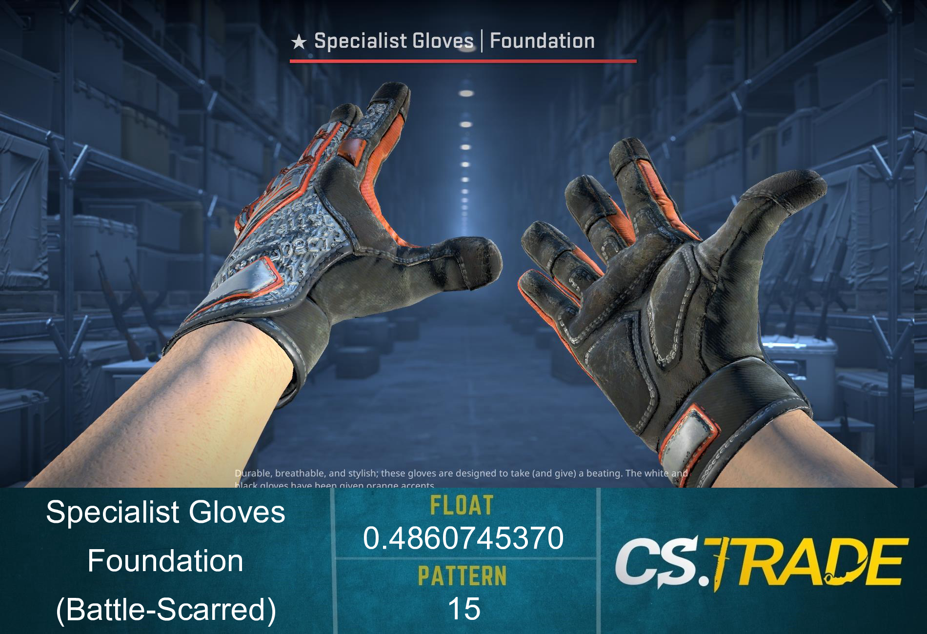 ★ Specialist Gloves | Foundation (Battle-Scarred) Screenshot