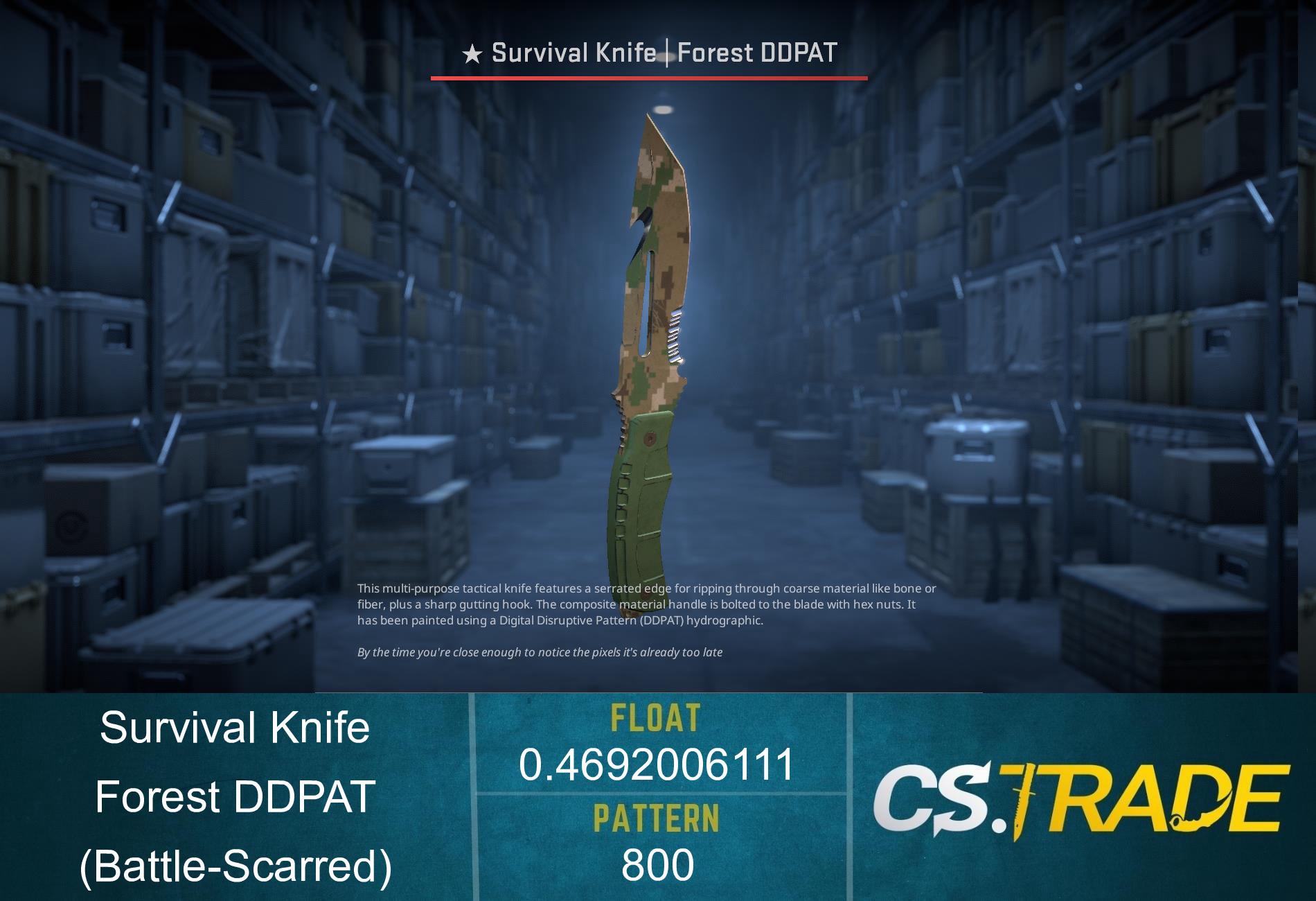 ★ Survival Knife | Forest DDPAT (Battle-Scarred)