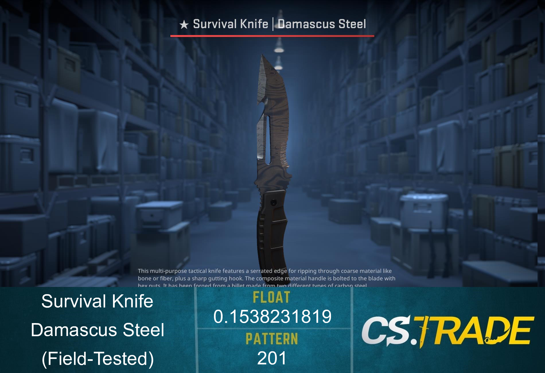 ★ Survival Knife | Damascus Steel (Field-Tested) Screenshot
