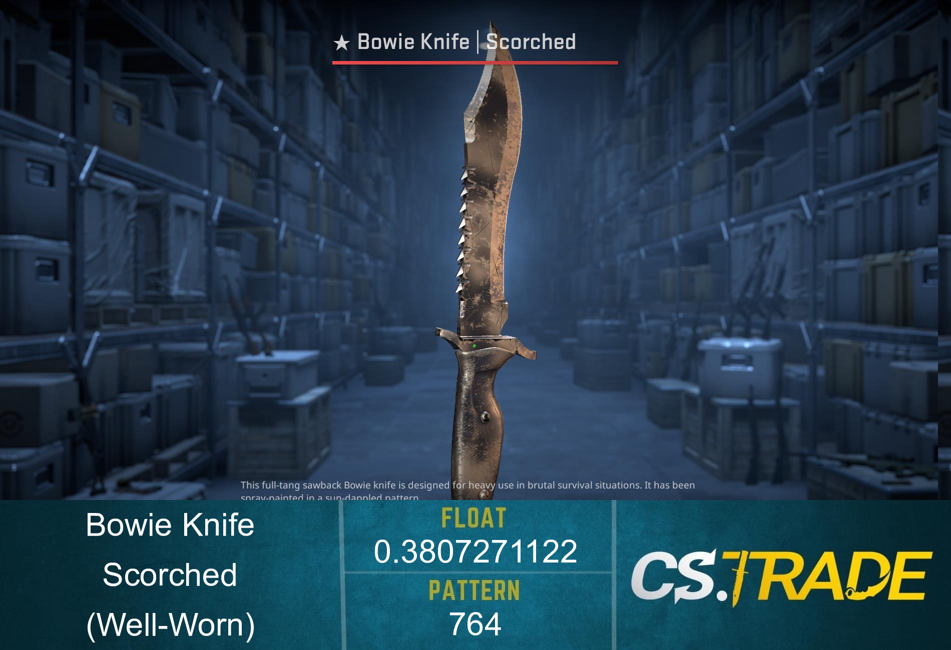 ★ StatTrak™ Bowie Knife | Scorched (Well-Worn) Screenshot
