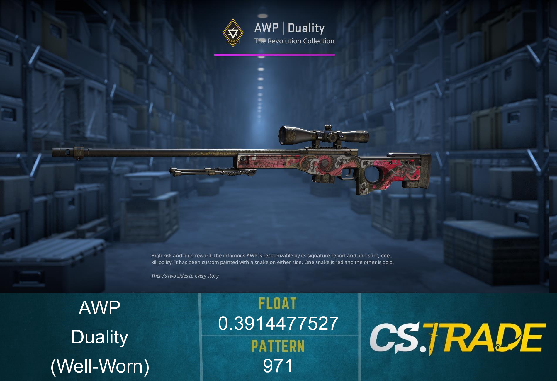 AWP | Duality (Well-Worn) Screenshot