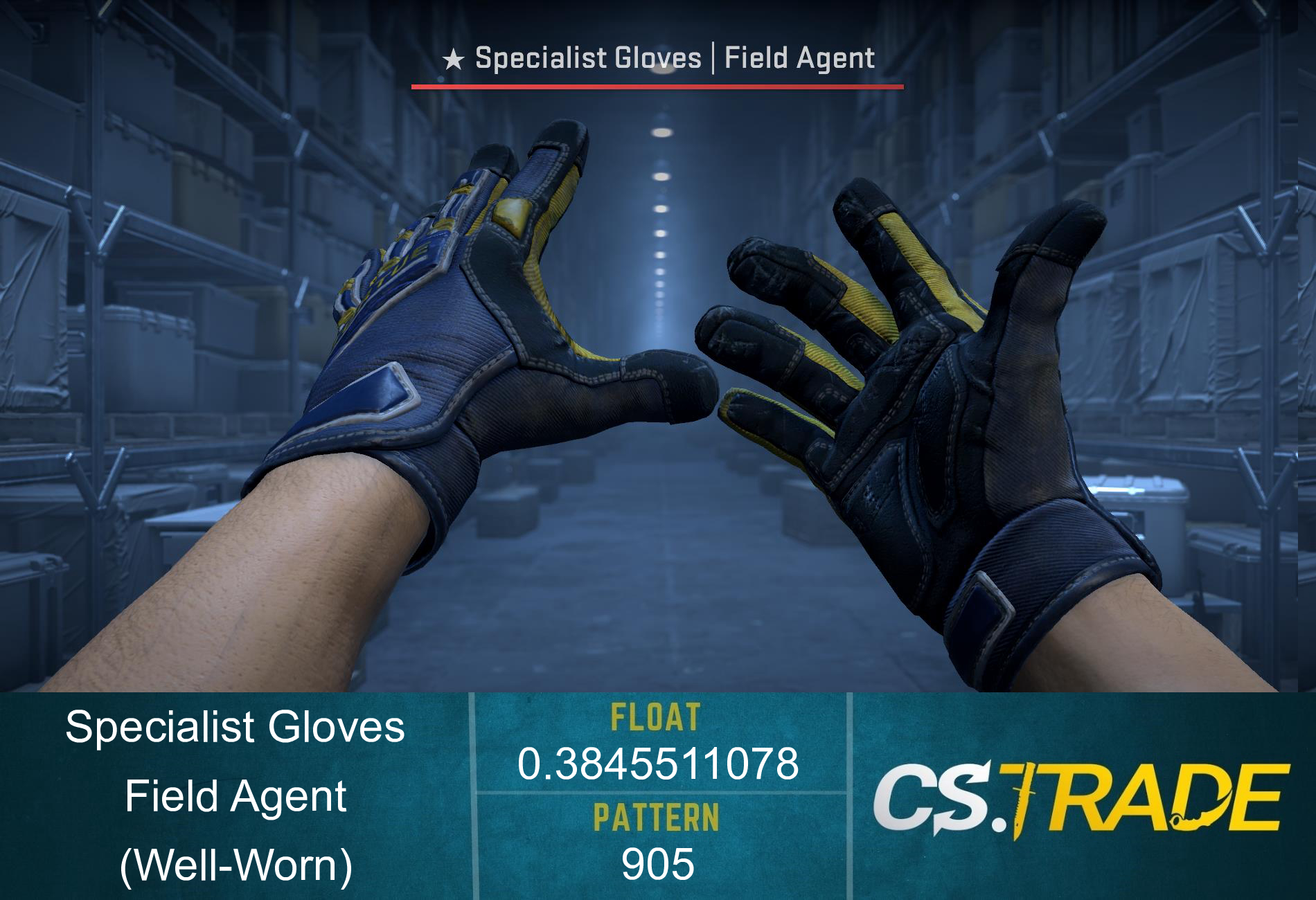 ★ Specialist Gloves | Field Agent (Well-Worn) Screenshot