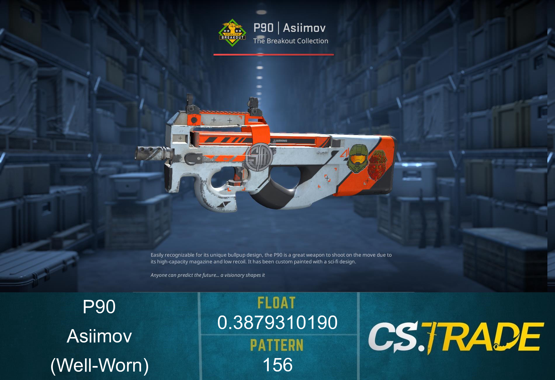 P90 | Asiimov (Well-Worn) Screenshot