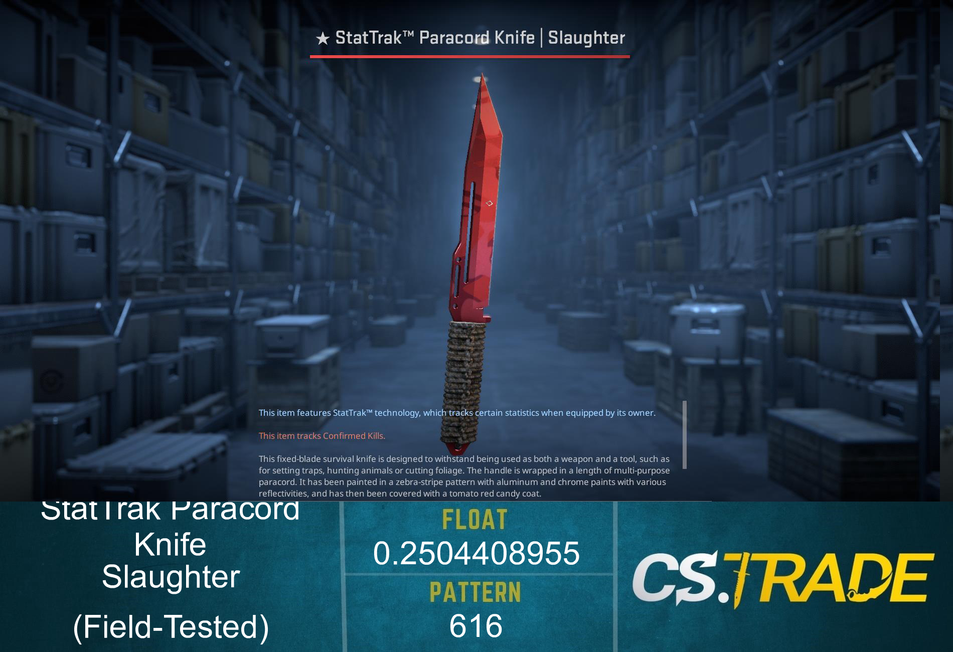 ★ Paracord Knife | Slaughter (Factory New) Screenshot