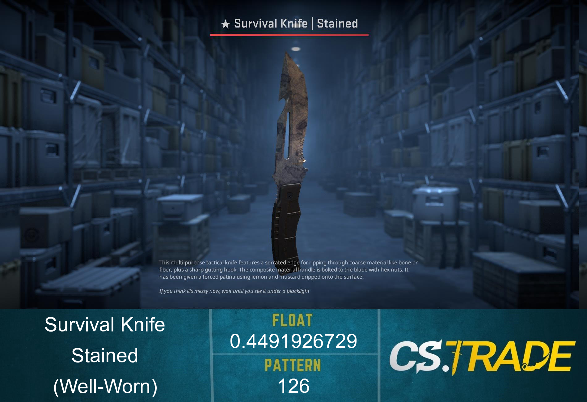 ★ Survival Knife | Stained (Factory New) Screenshot