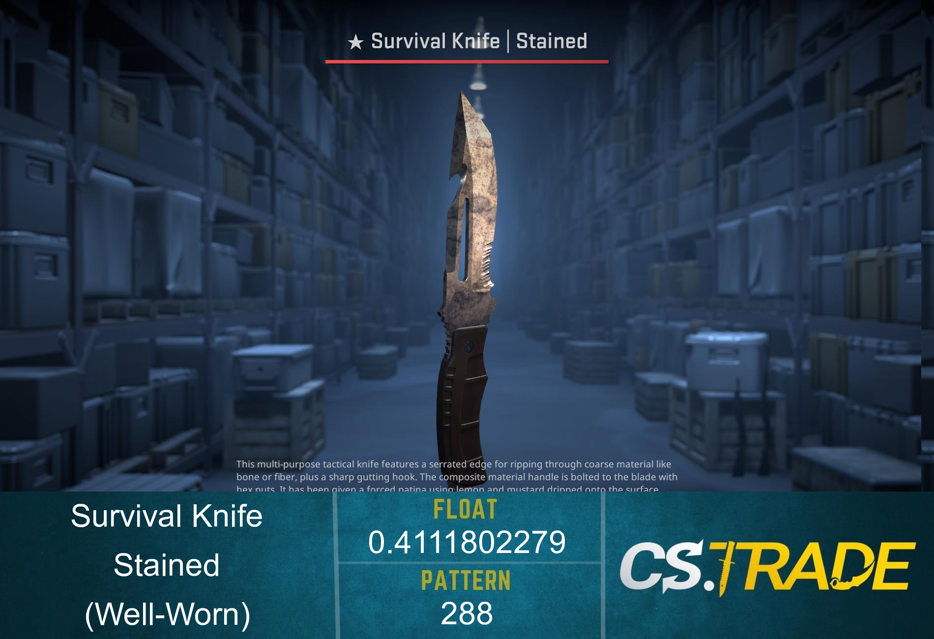 ★ Survival Knife | Stained (Well-Worn) Screenshot