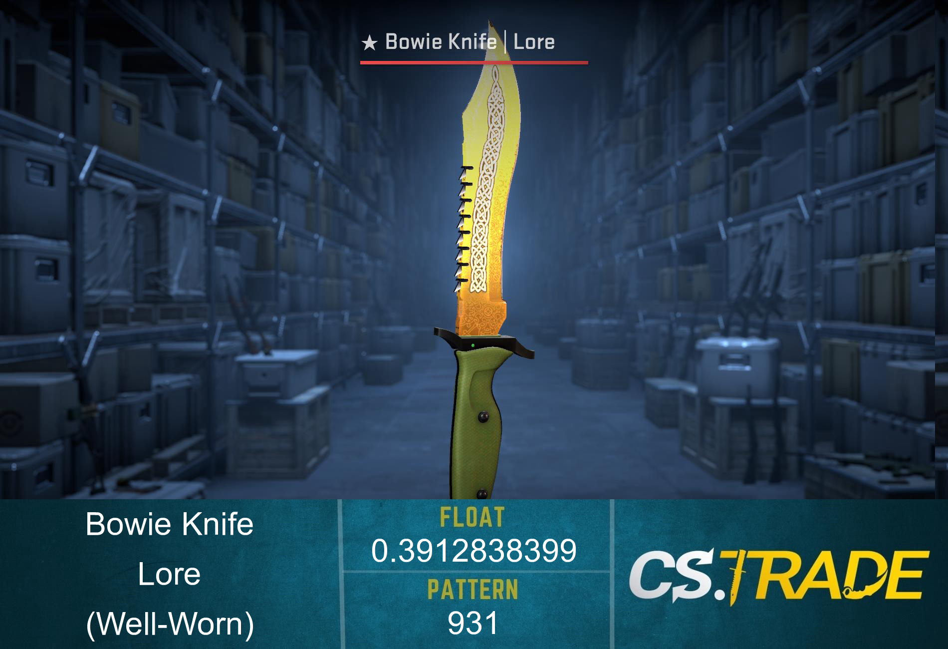 ★ Bowie Knife | Lore (Well-Worn) Screenshot