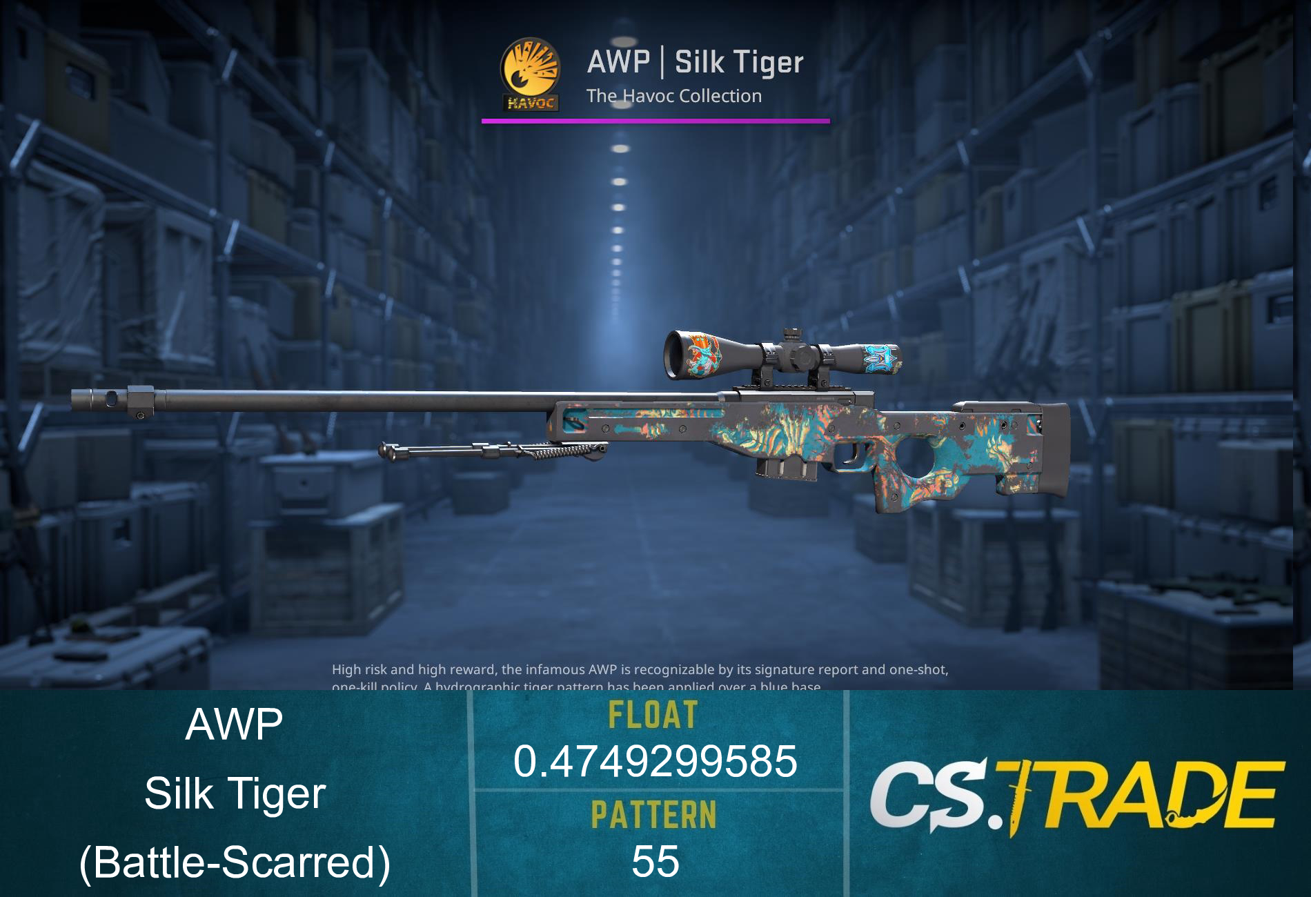 AWP | Silk Tiger (Battle-Scarred) Screenshot