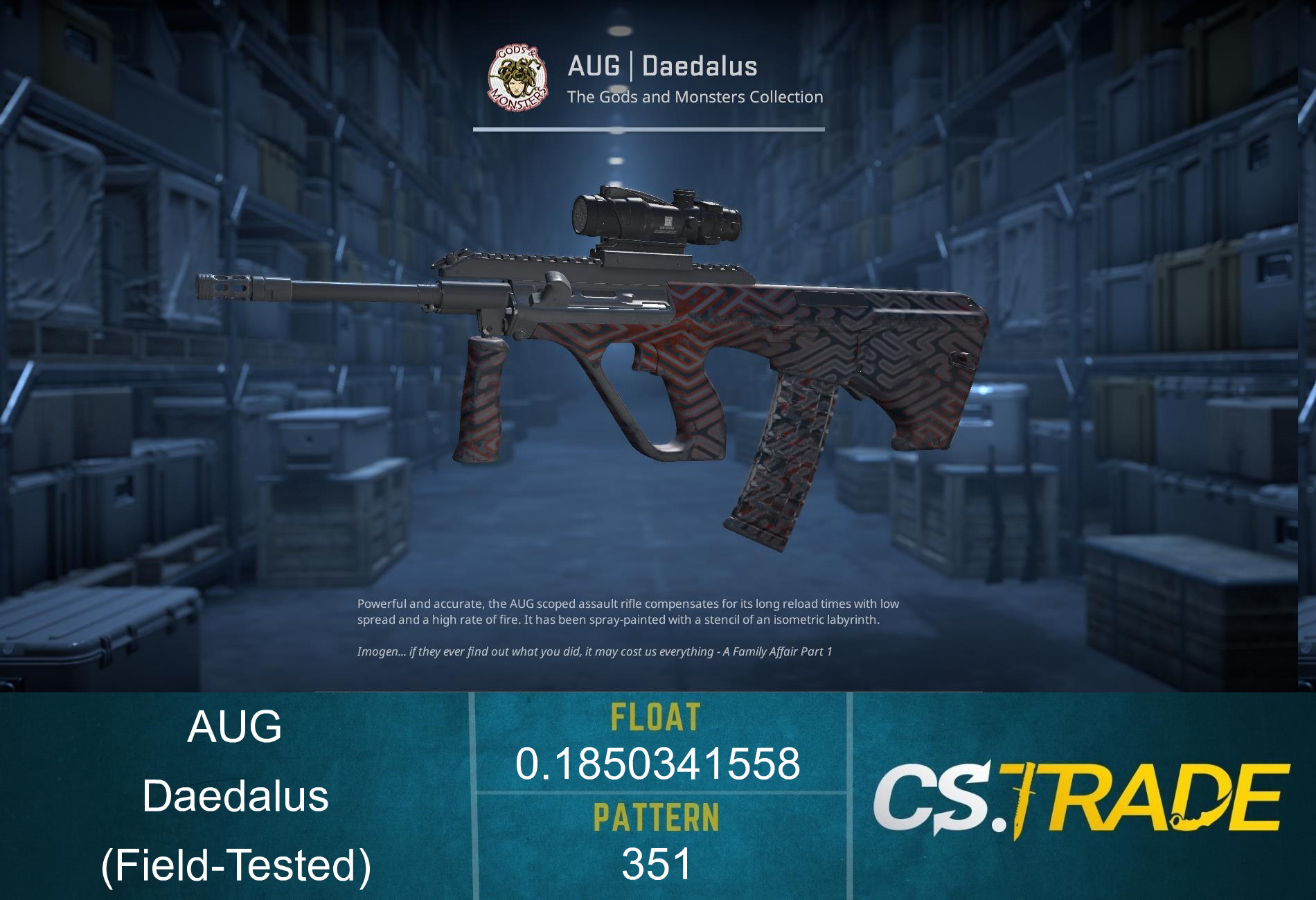 AUG | Daedalus (Field-Tested) Screenshot