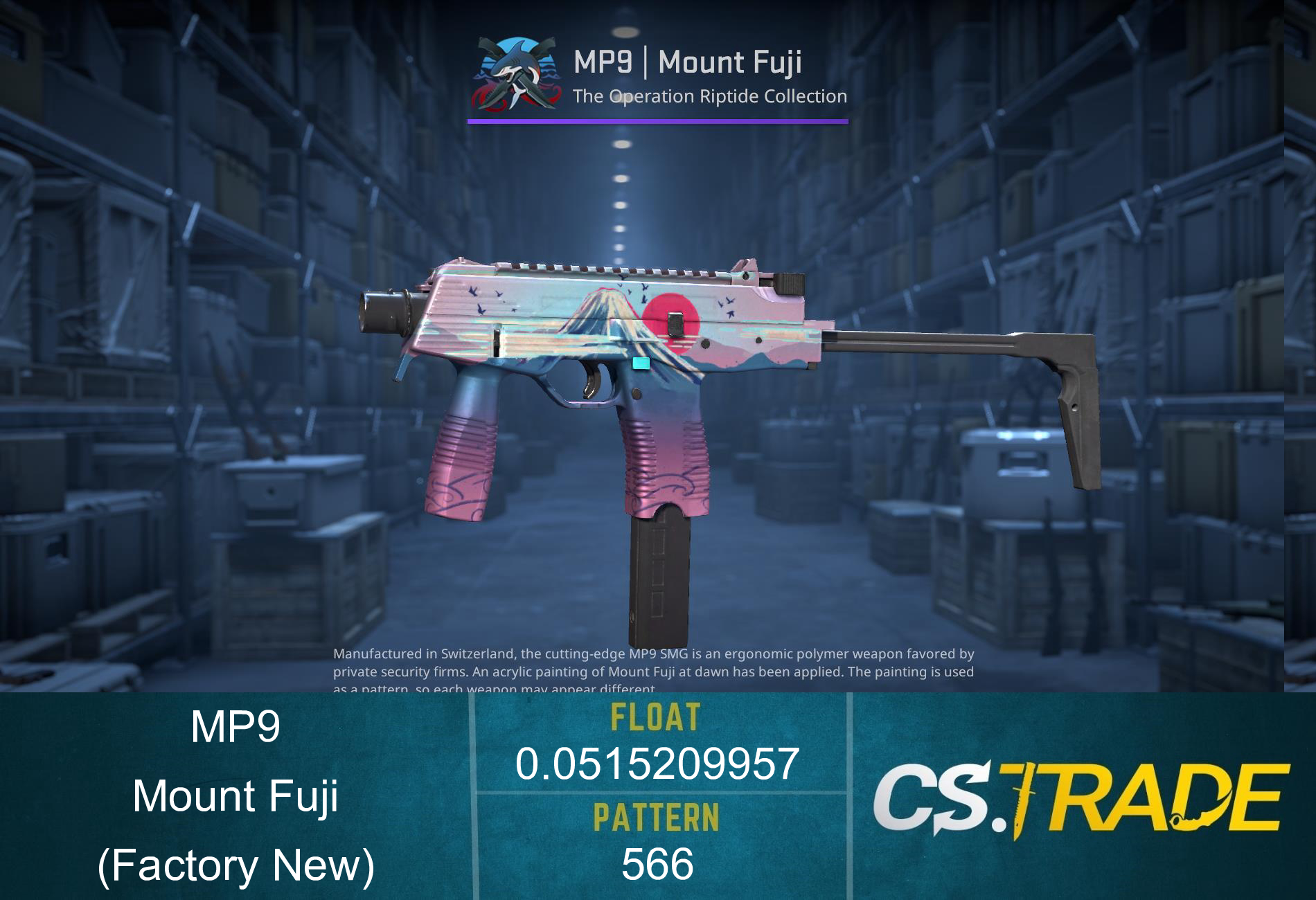 MP9 | Mount Fuji CS:GO & CS2 Skin - CS.TRADE Wiki