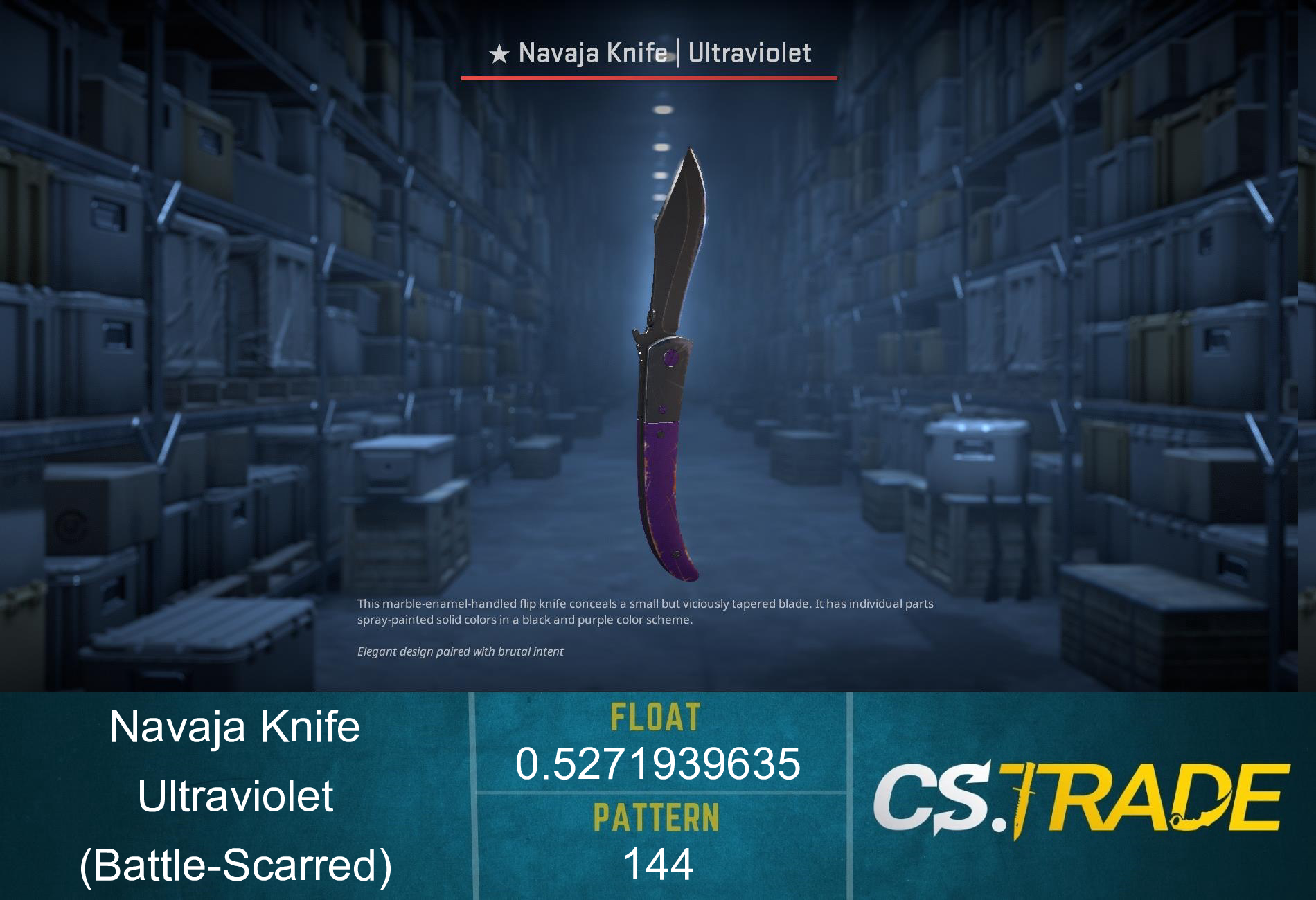 ★ Navaja Knife | Ultraviolet (Battle-Scarred) Screenshot