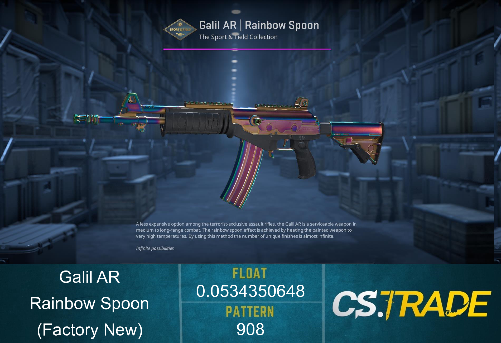 Galil AR | Rainbow Spoon (Well-Worn) Screenshot