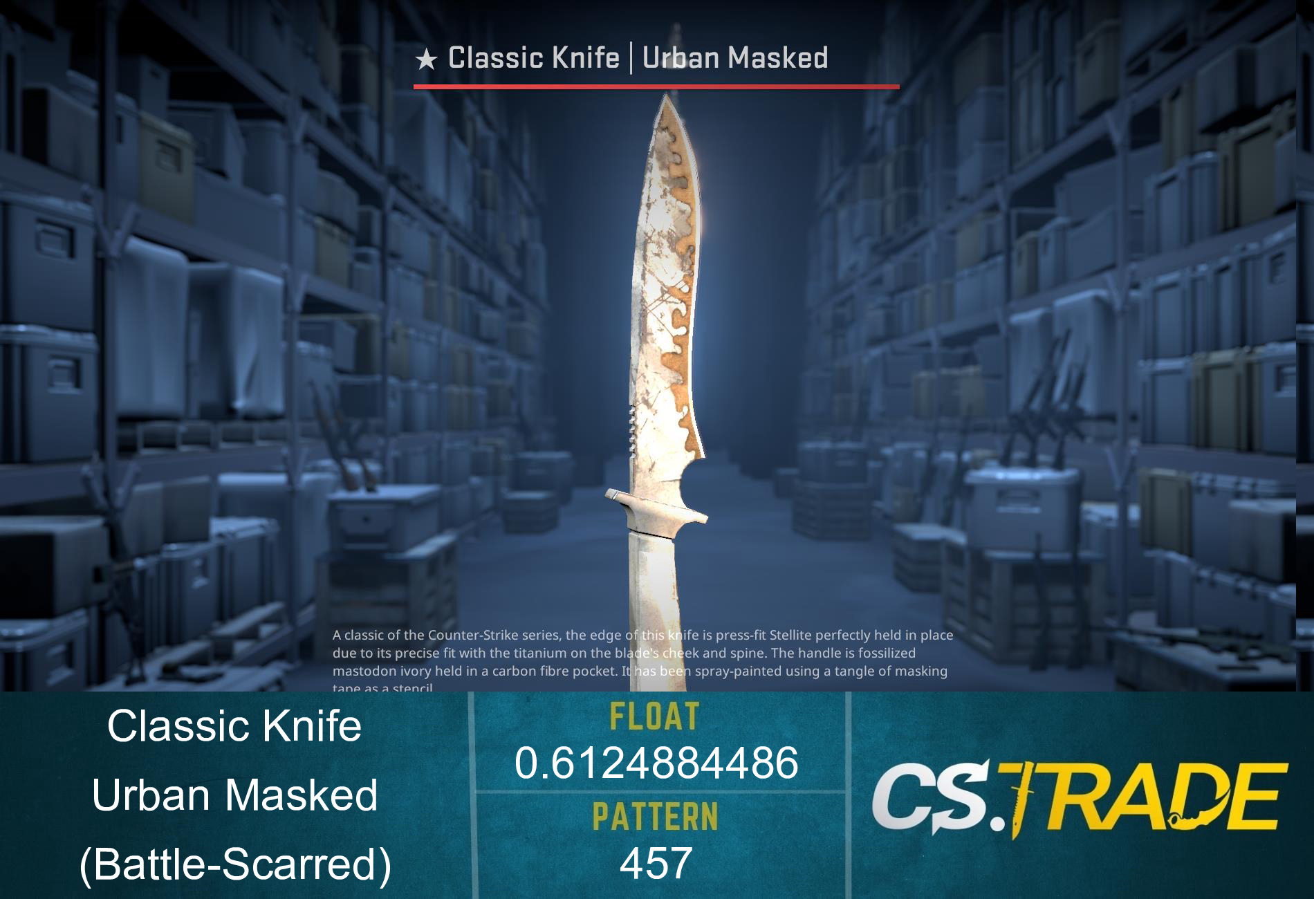 ★ Classic Knife | Urban Masked (Battle-Scarred) Screenshot