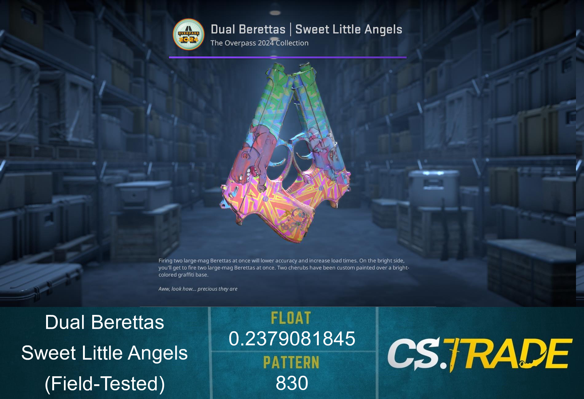 Dual Berettas | Sweet Little Angels (Field-Tested) Screenshot