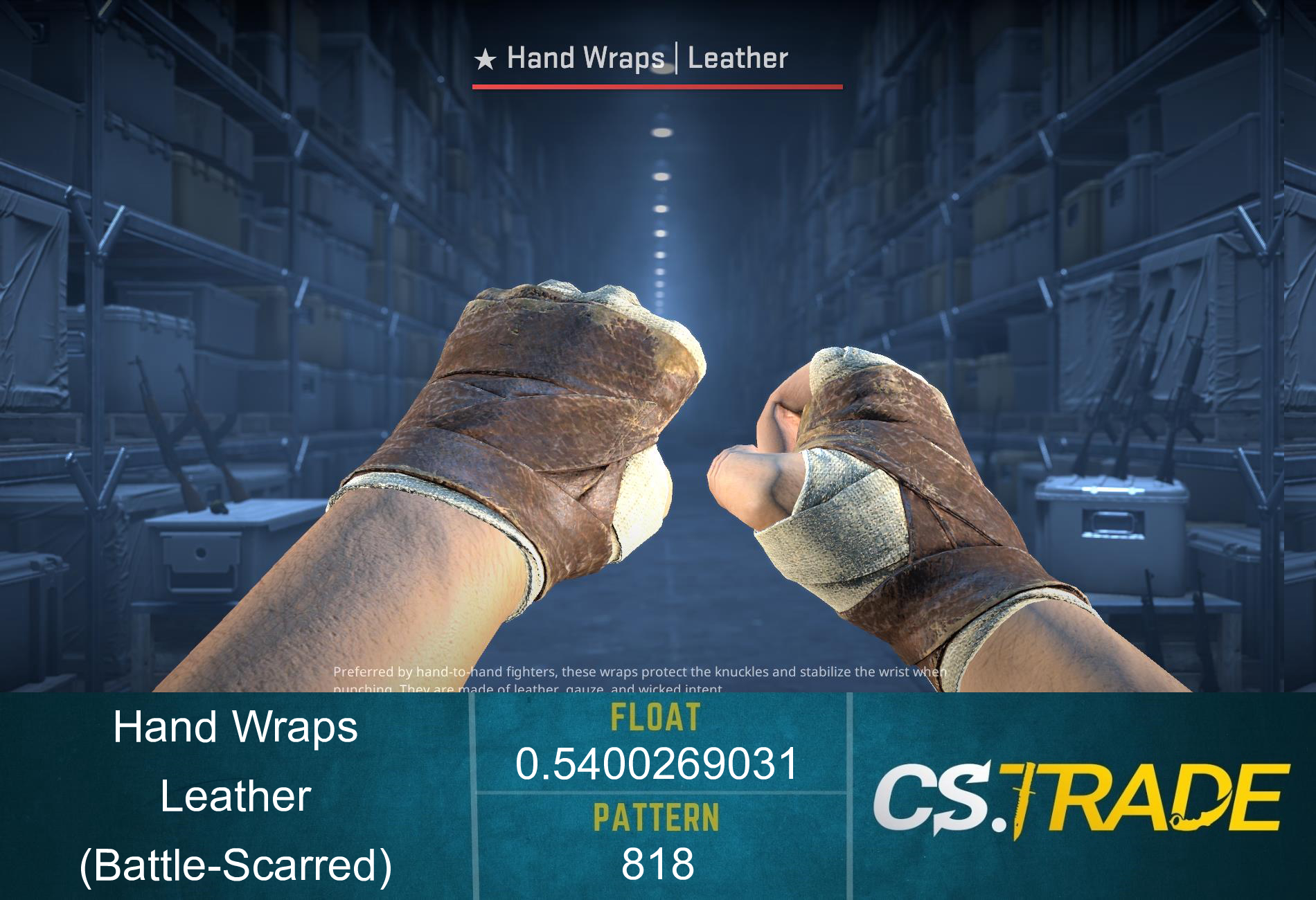 ★ Hand Wraps | Leather (Battle-Scarred) Screenshot