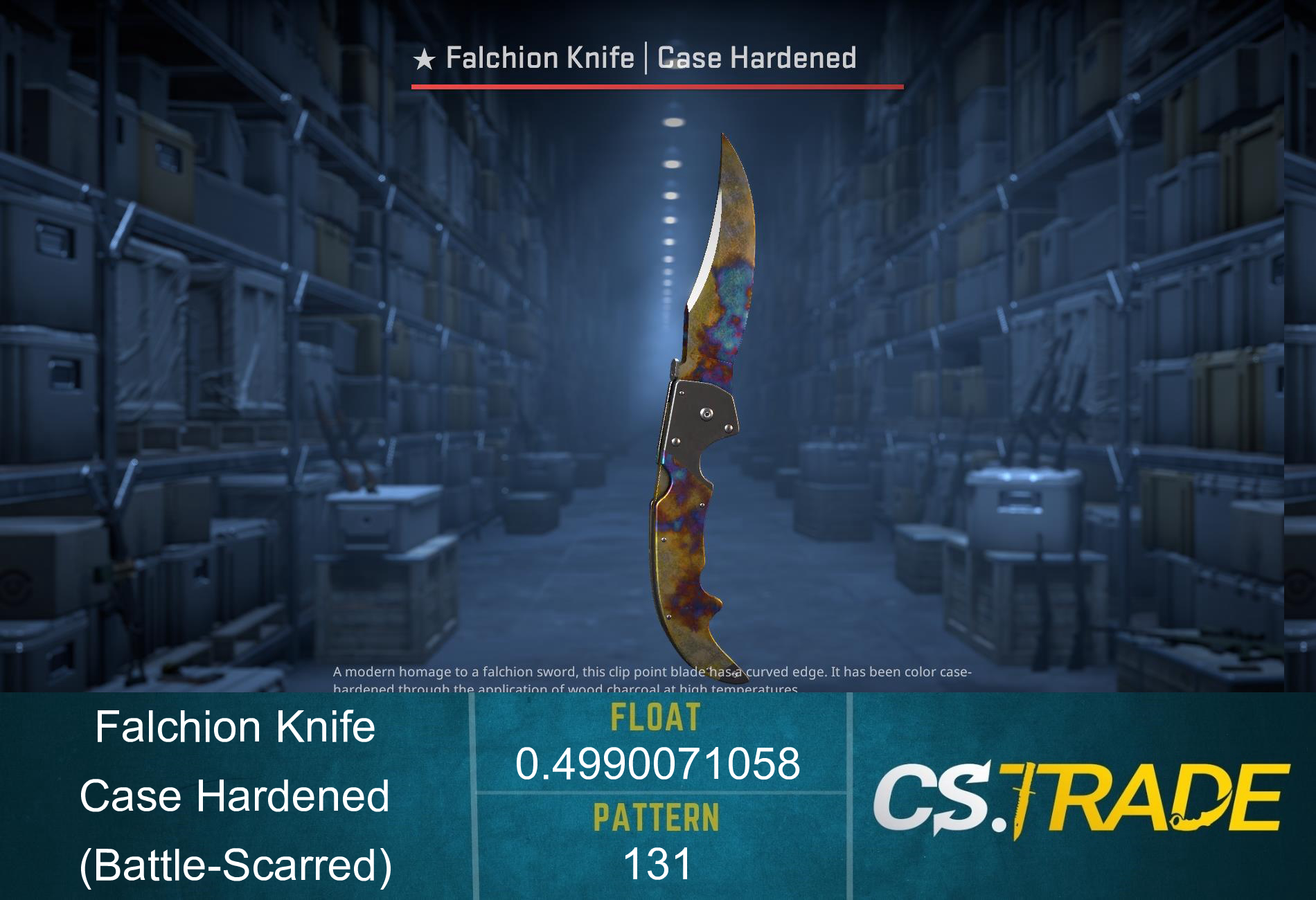 ★ StatTrak™ Falchion Knife | Case Hardened (Battle-Scarred) Screenshot