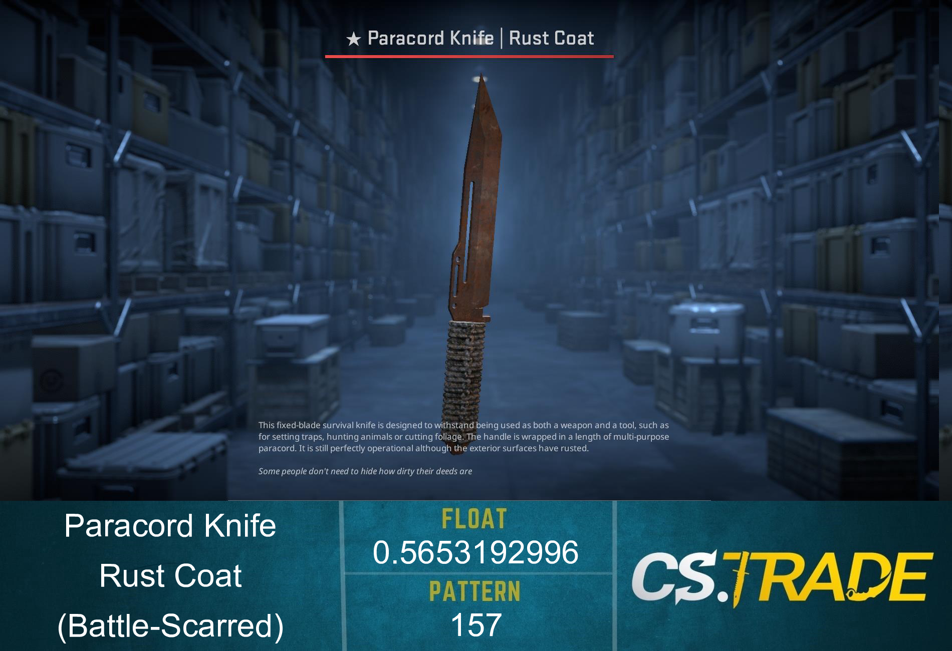 ★ Paracord Knife | Rust Coat (Well-Worn) Screenshot