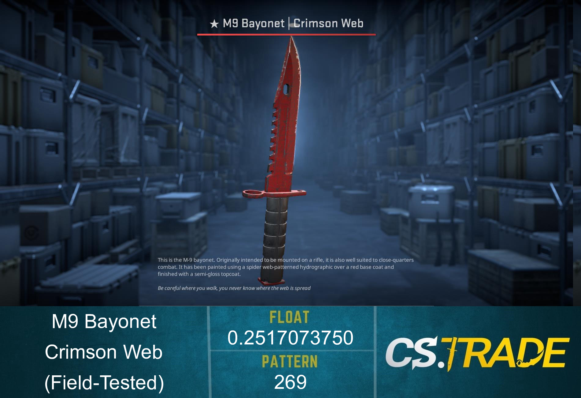 ★ M9 Bayonet | Crimson Web (Factory New) Screenshot