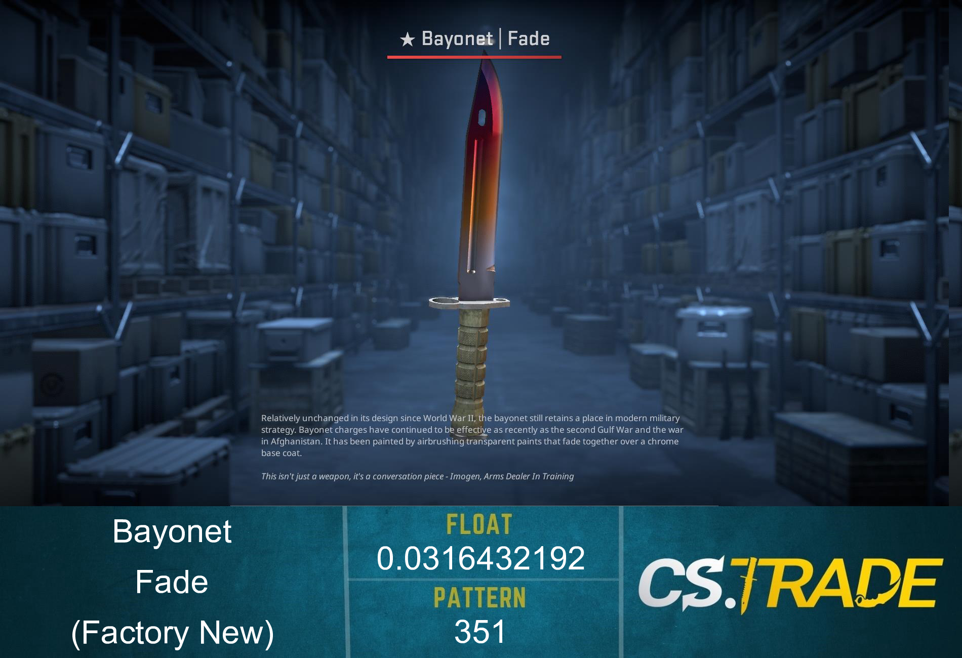 ★ Bayonet | Fade (Factory New) Screenshot