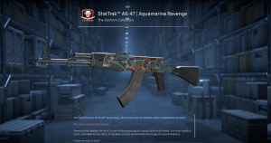 StatTrak™ AK-47 | Aquamarine Revenge (Battle-Scarred) Screenshot