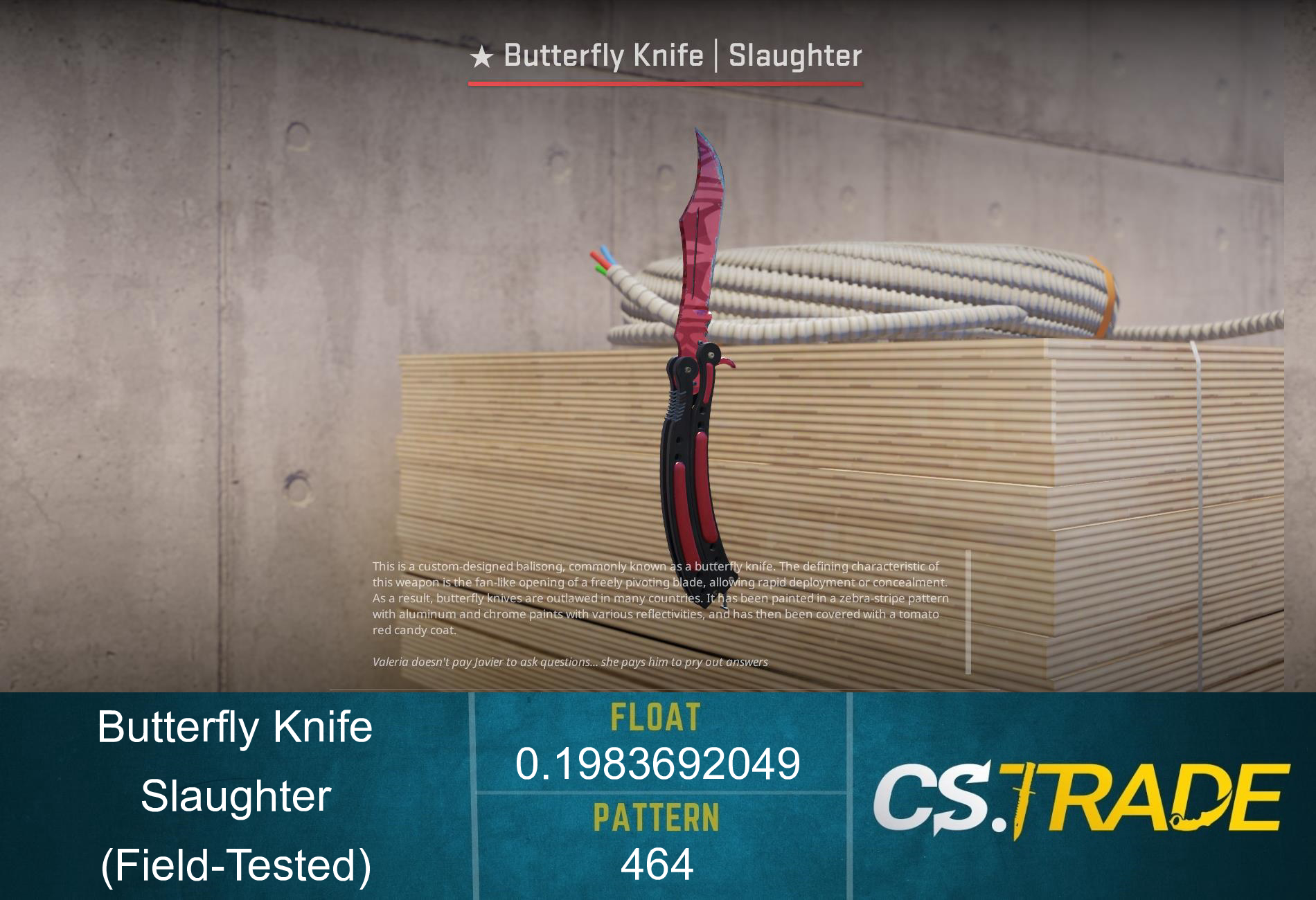 ★ Butterfly Knife | Slaughter (Field-Tested) Screenshot