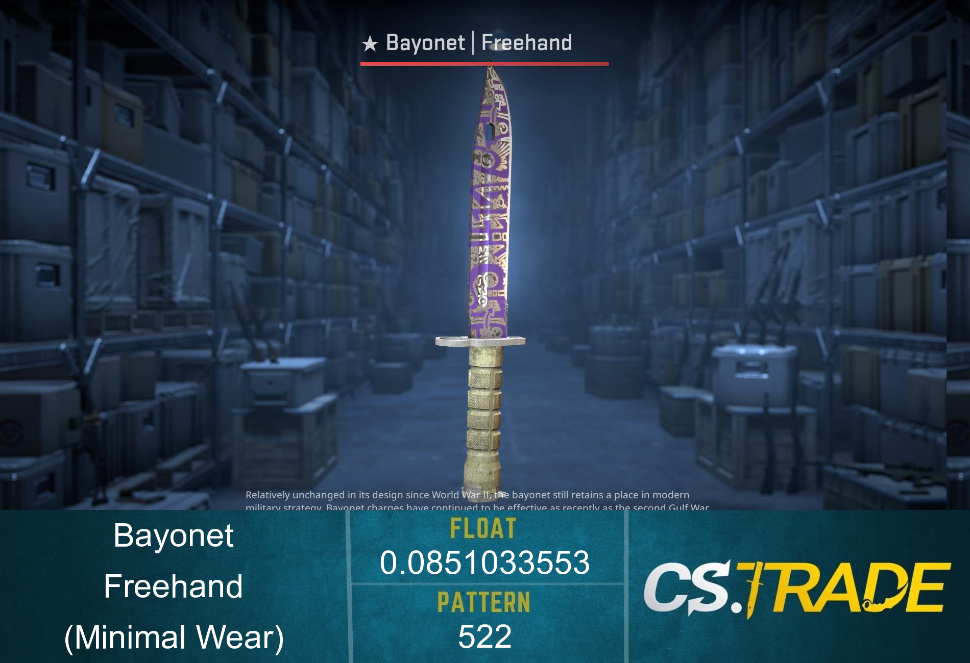 ★ StatTrak™ Bayonet | Freehand (Minimal Wear) Screenshot
