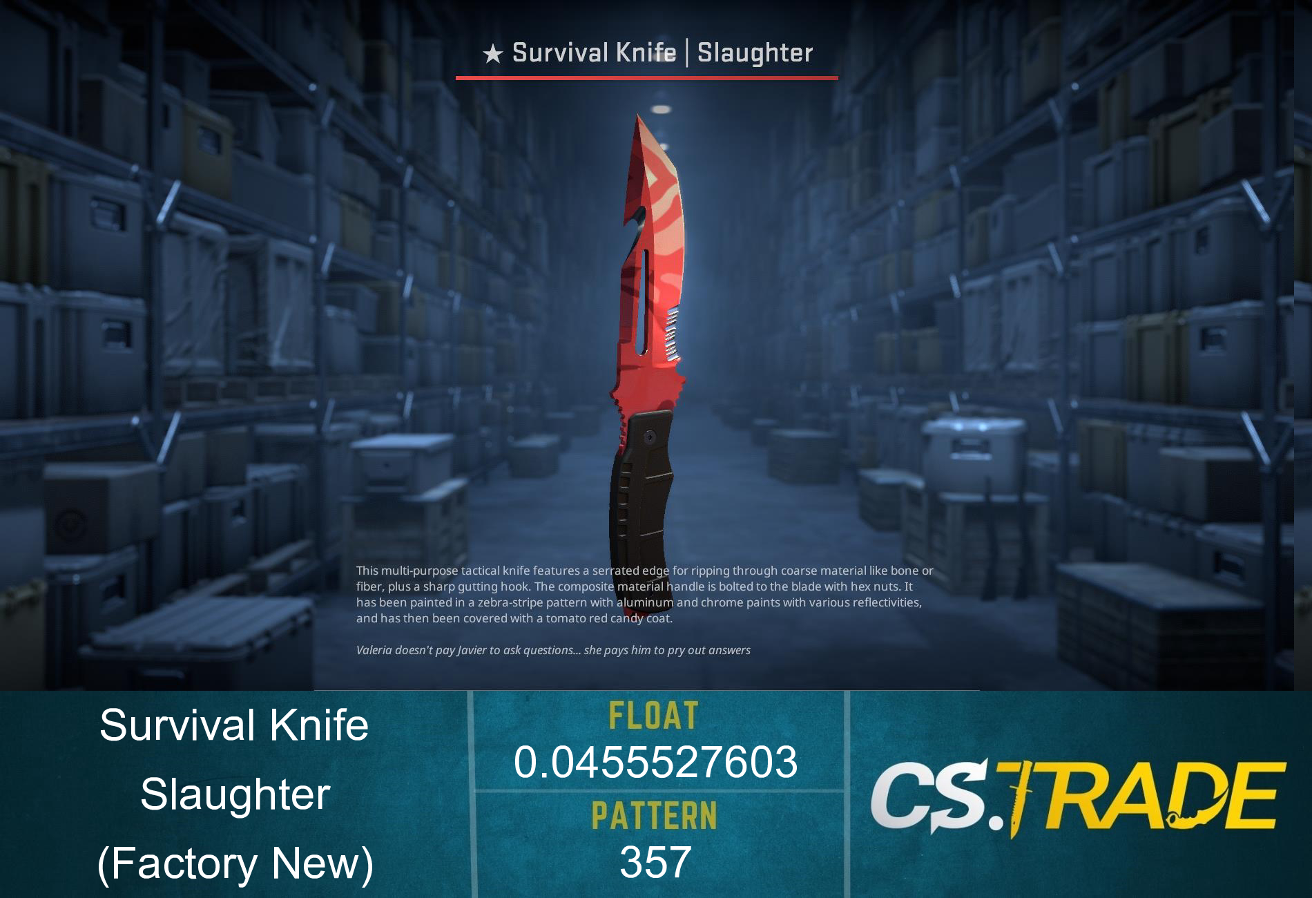 ★ Survival Knife | Slaughter (Factory New) Screenshot