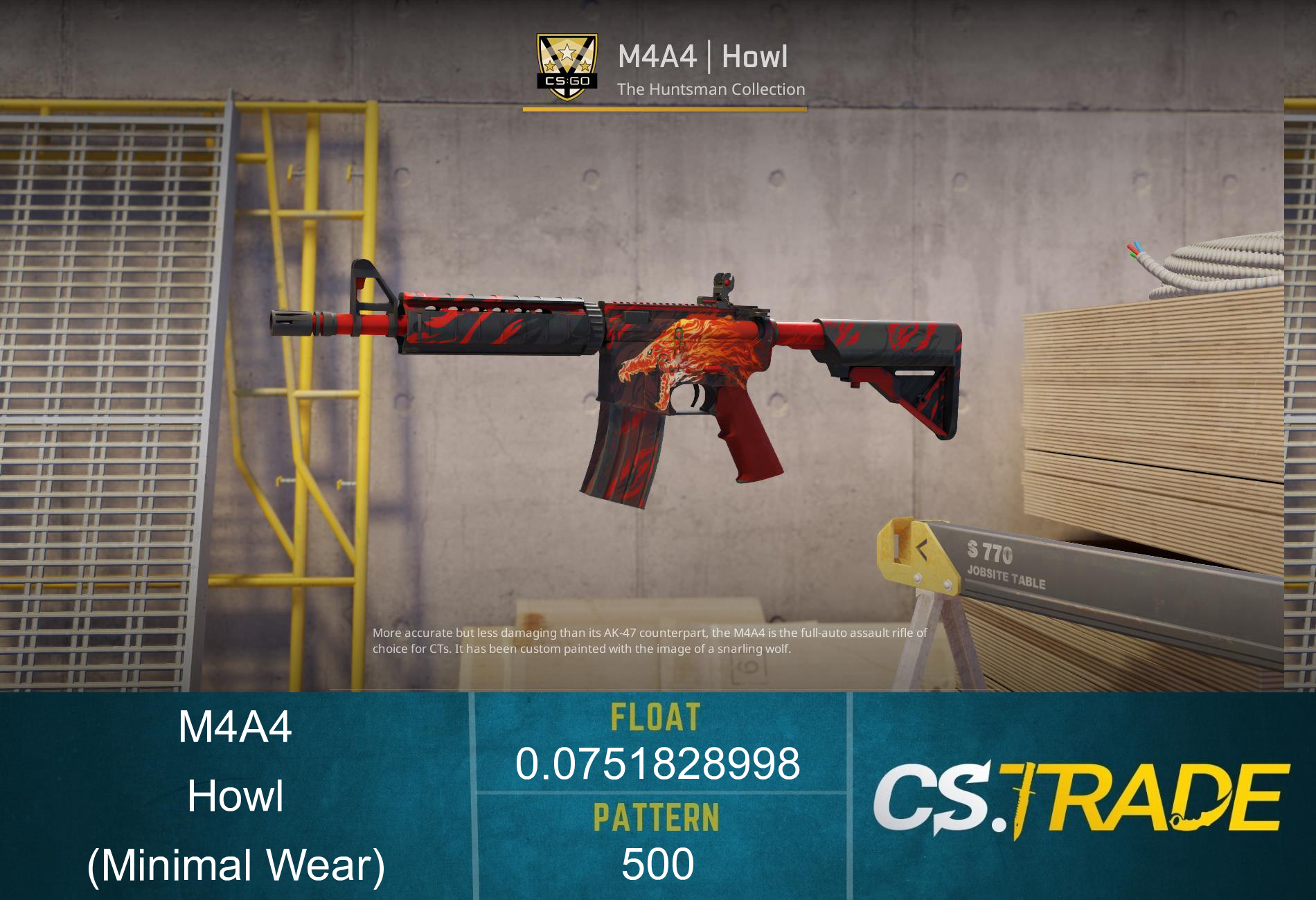 StatTrak™ M4A4 | Howl (Minimal Wear) Screenshot