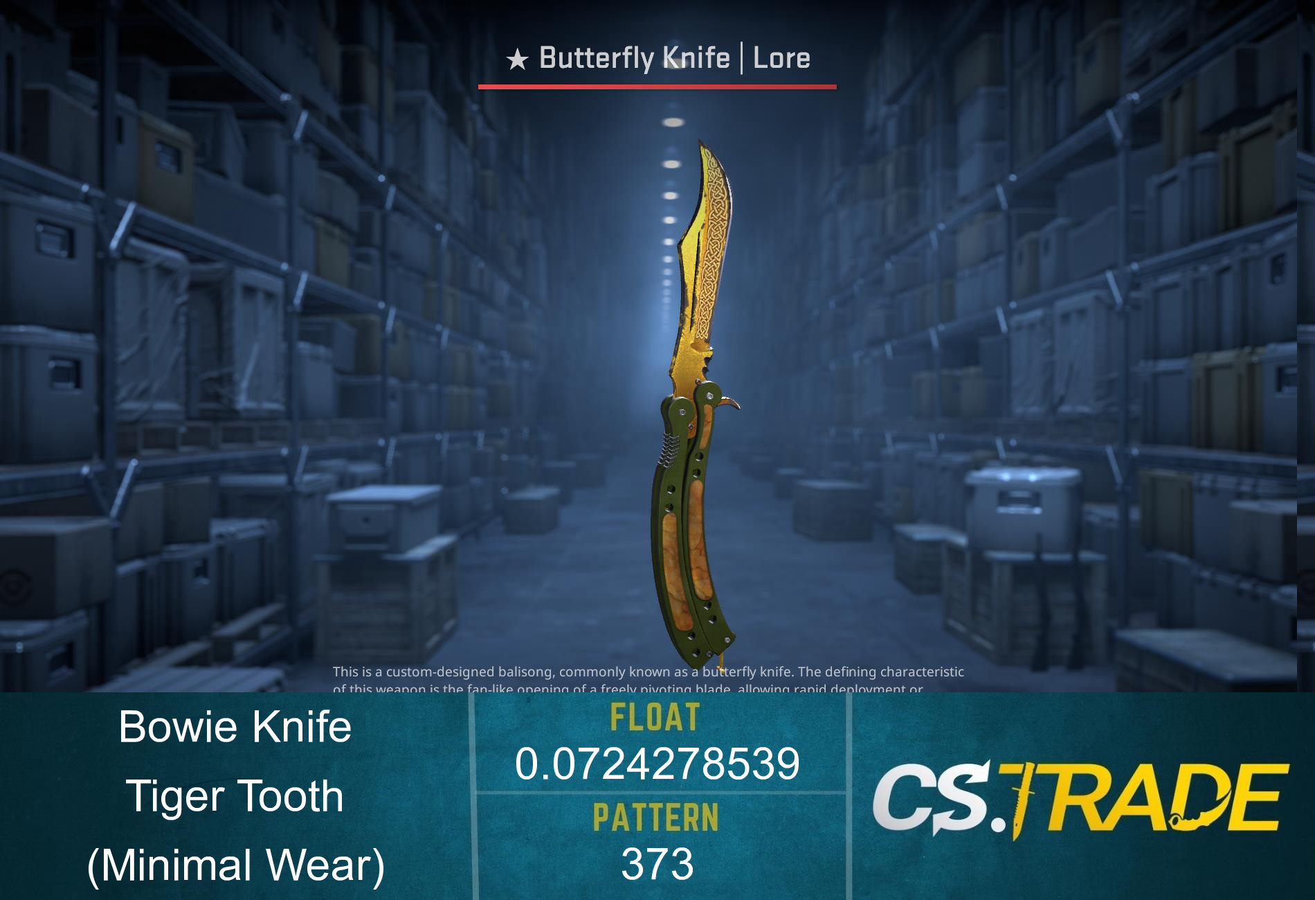 ★ Bowie Knife | Tiger Tooth (Minimal Wear) Screenshot