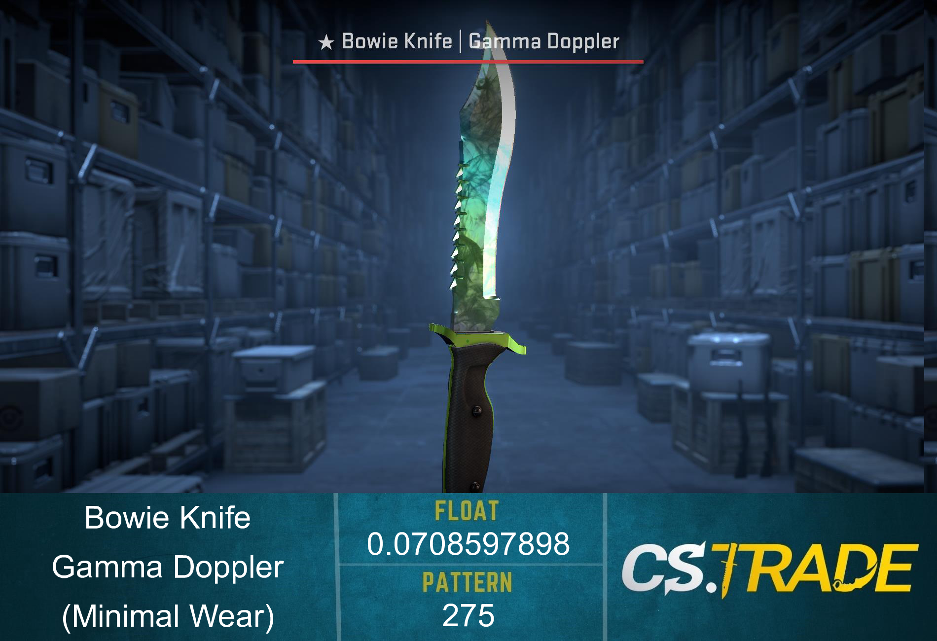 ★ StatTrak™ Bowie Knife | Gamma Doppler (Minimal Wear) Screenshot