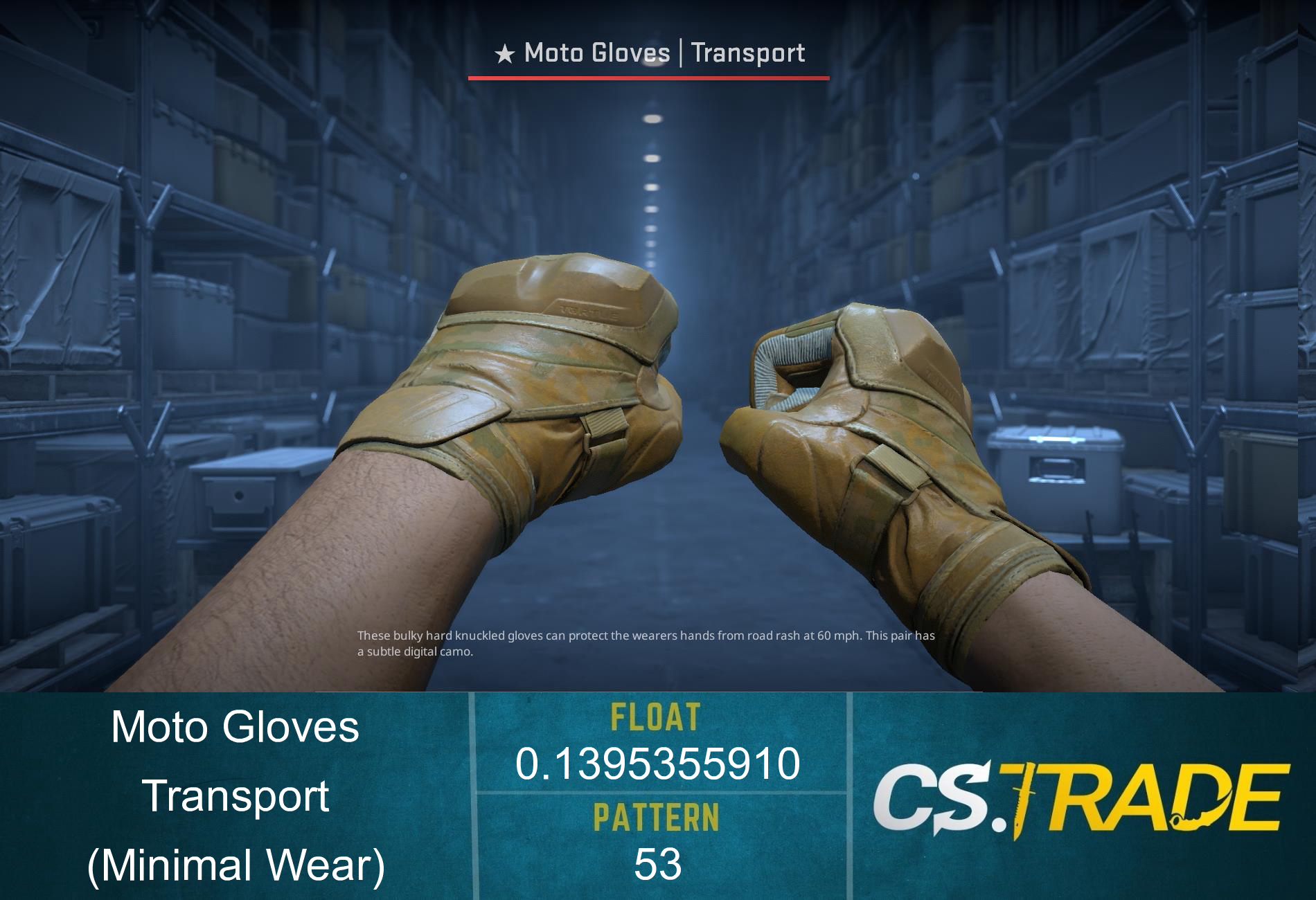 ★ Moto Gloves | Transport (Factory New) Screenshot