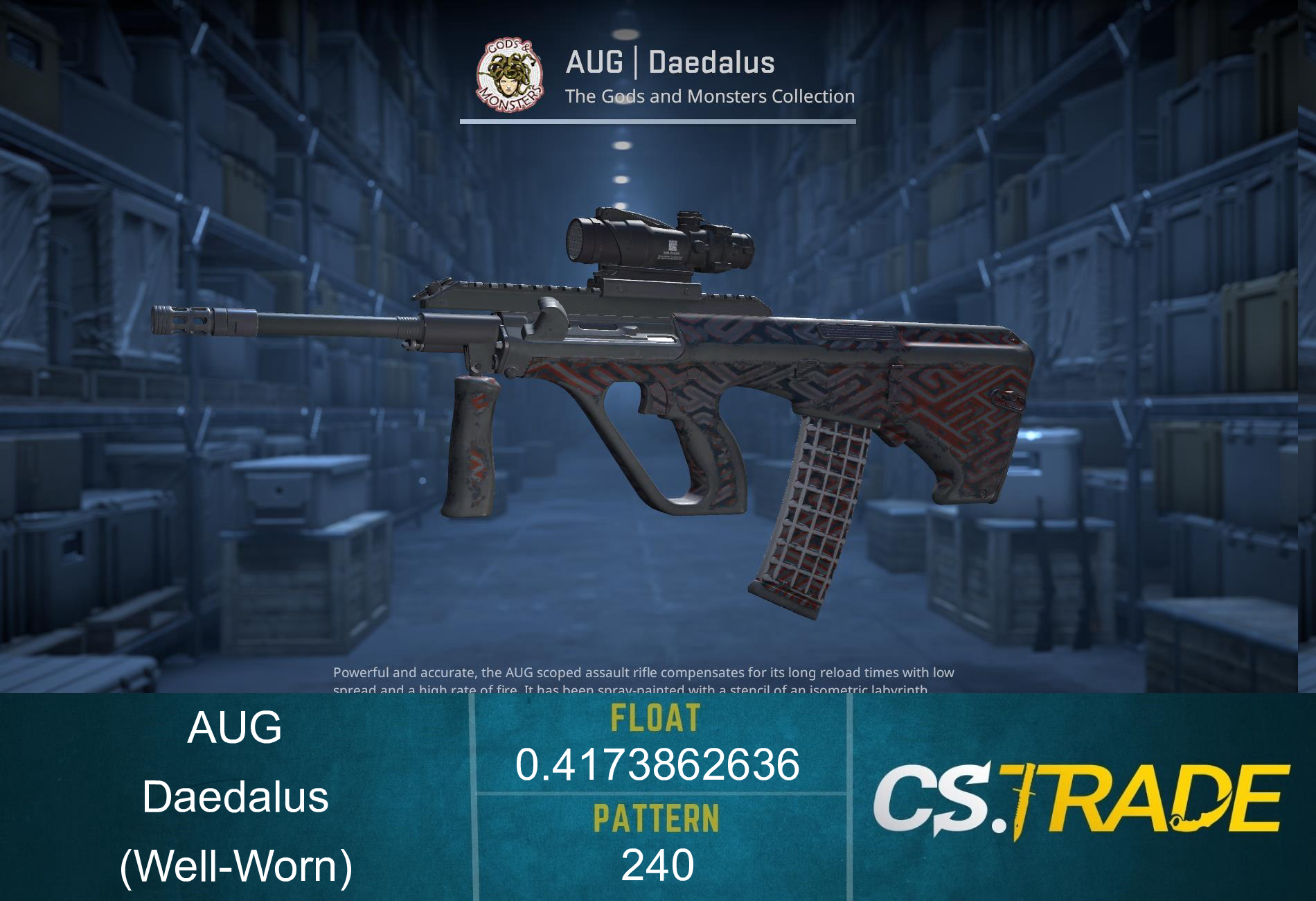 AUG | Daedalus (Well-Worn) Screenshot