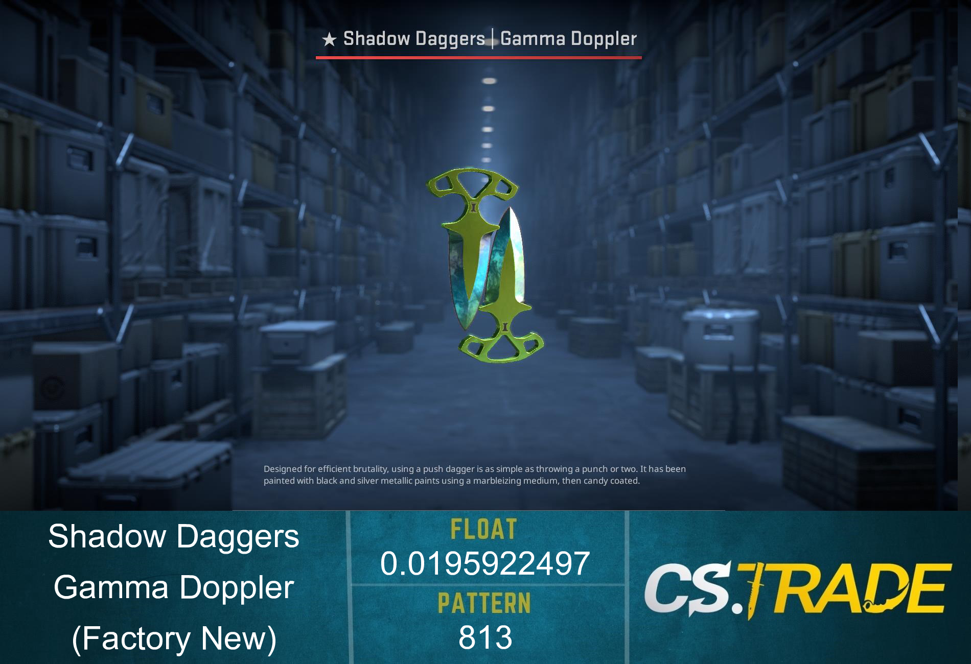 ★ Shadow Daggers | Gamma Doppler Phase 4 (Factory New) Screenshot