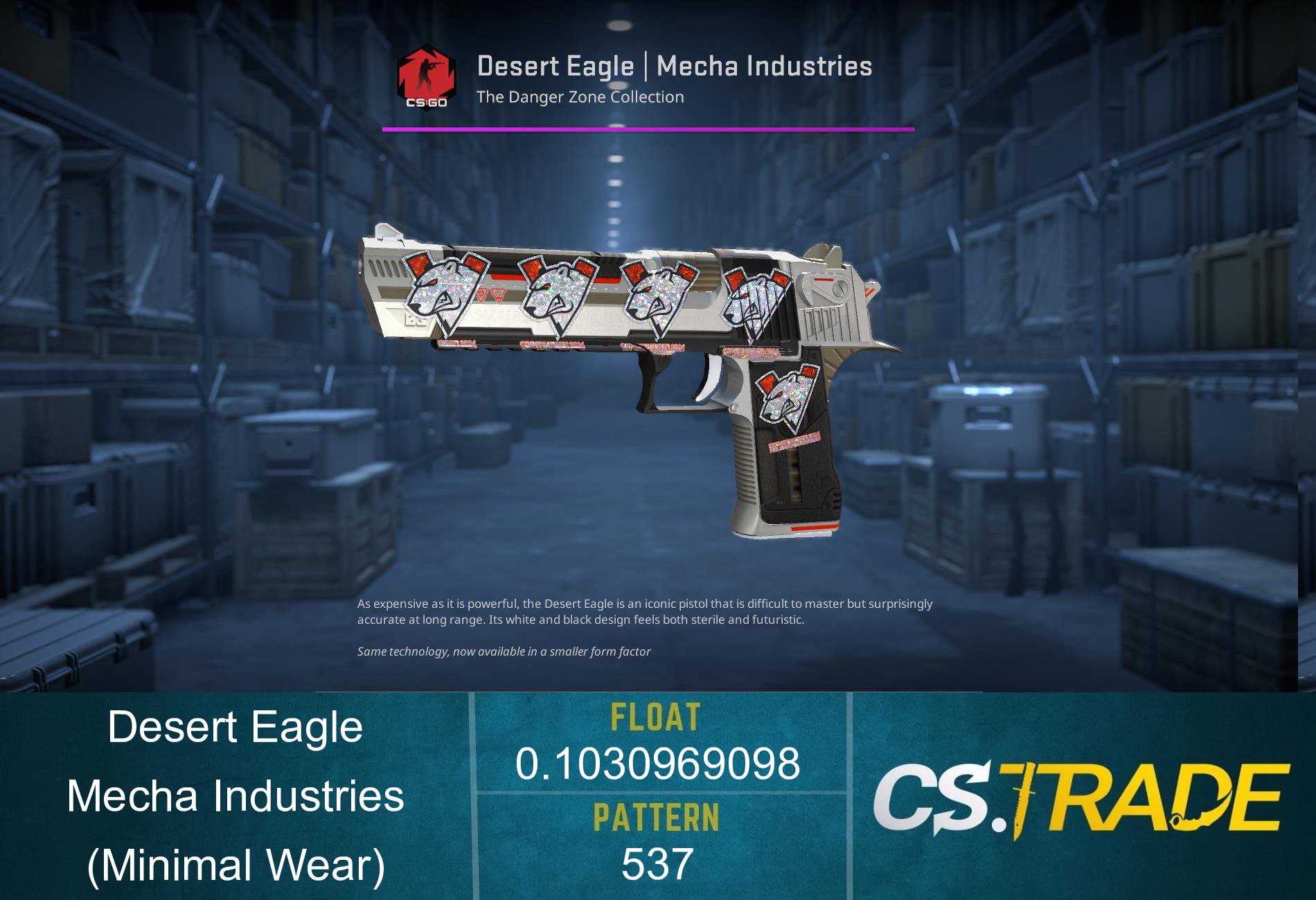 StatTrak™ Desert Eagle | Mecha Industries (Minimal Wear) Screenshot