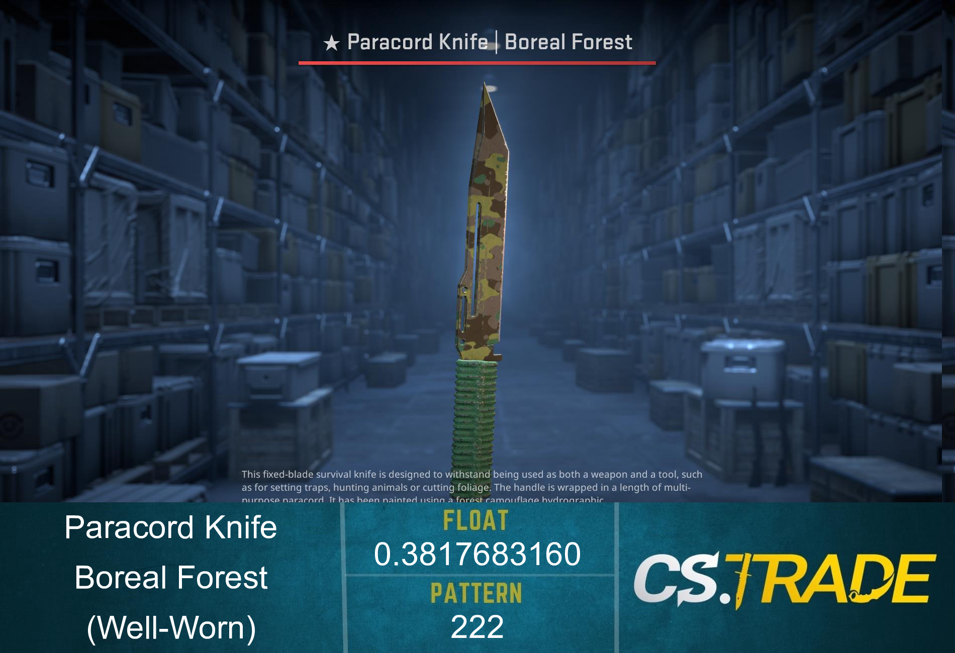 ★ Paracord Knife | Boreal Forest (Well-Worn) Screenshot
