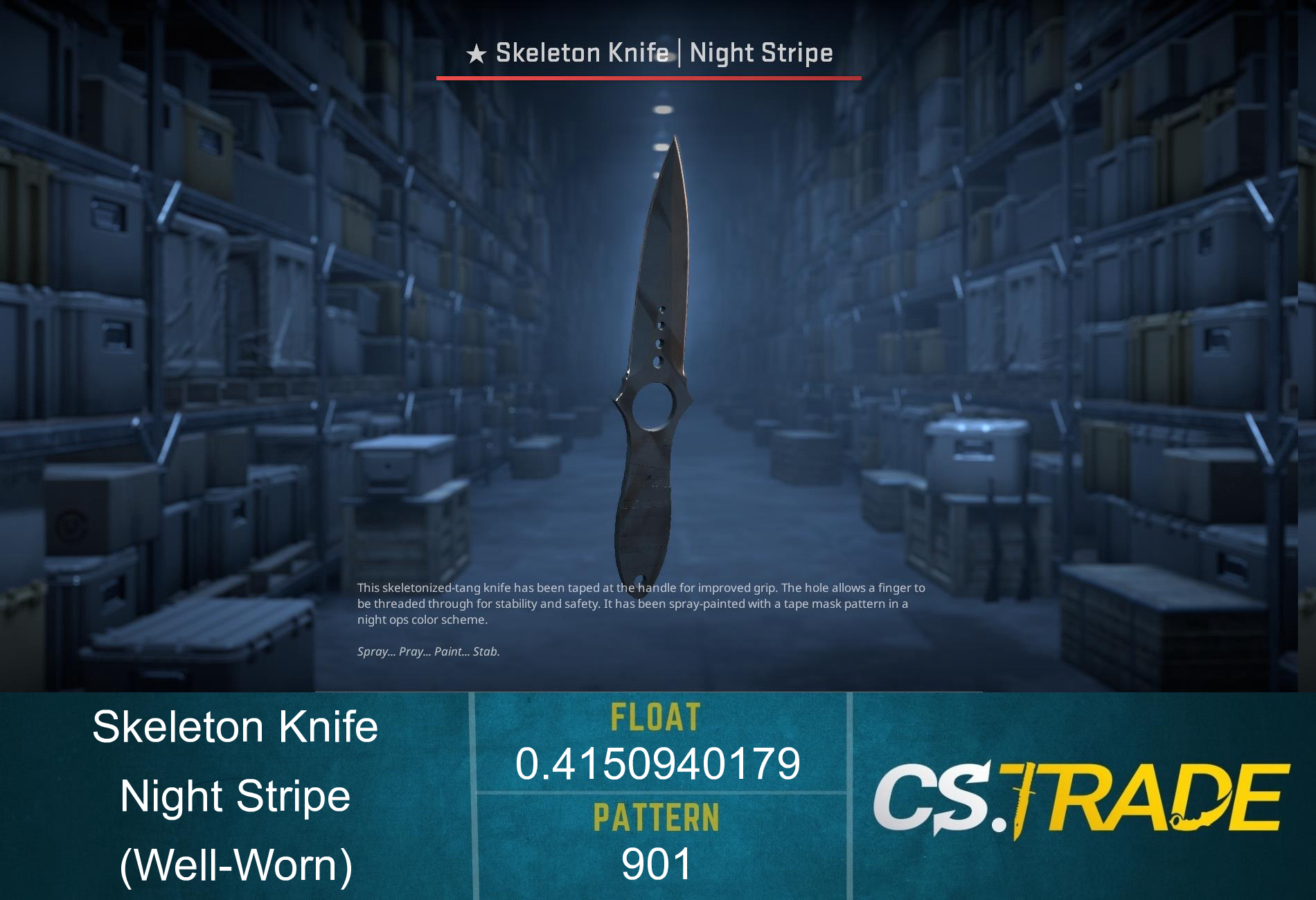 ★ Skeleton Knife | Night Stripe (Factory New) Screenshot