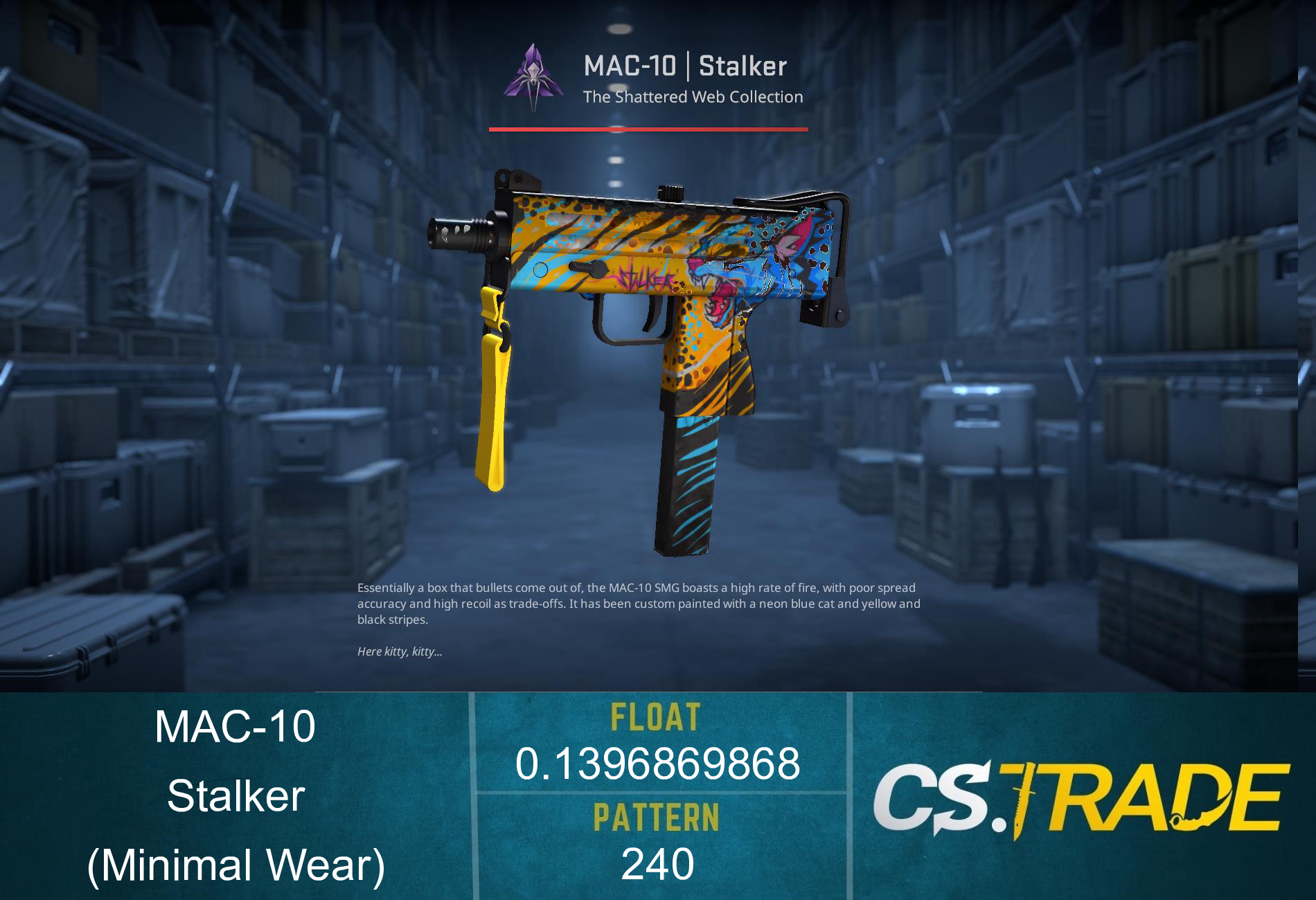 StatTrak™ MAC-10 | Stalker (Minimal Wear) Screenshot